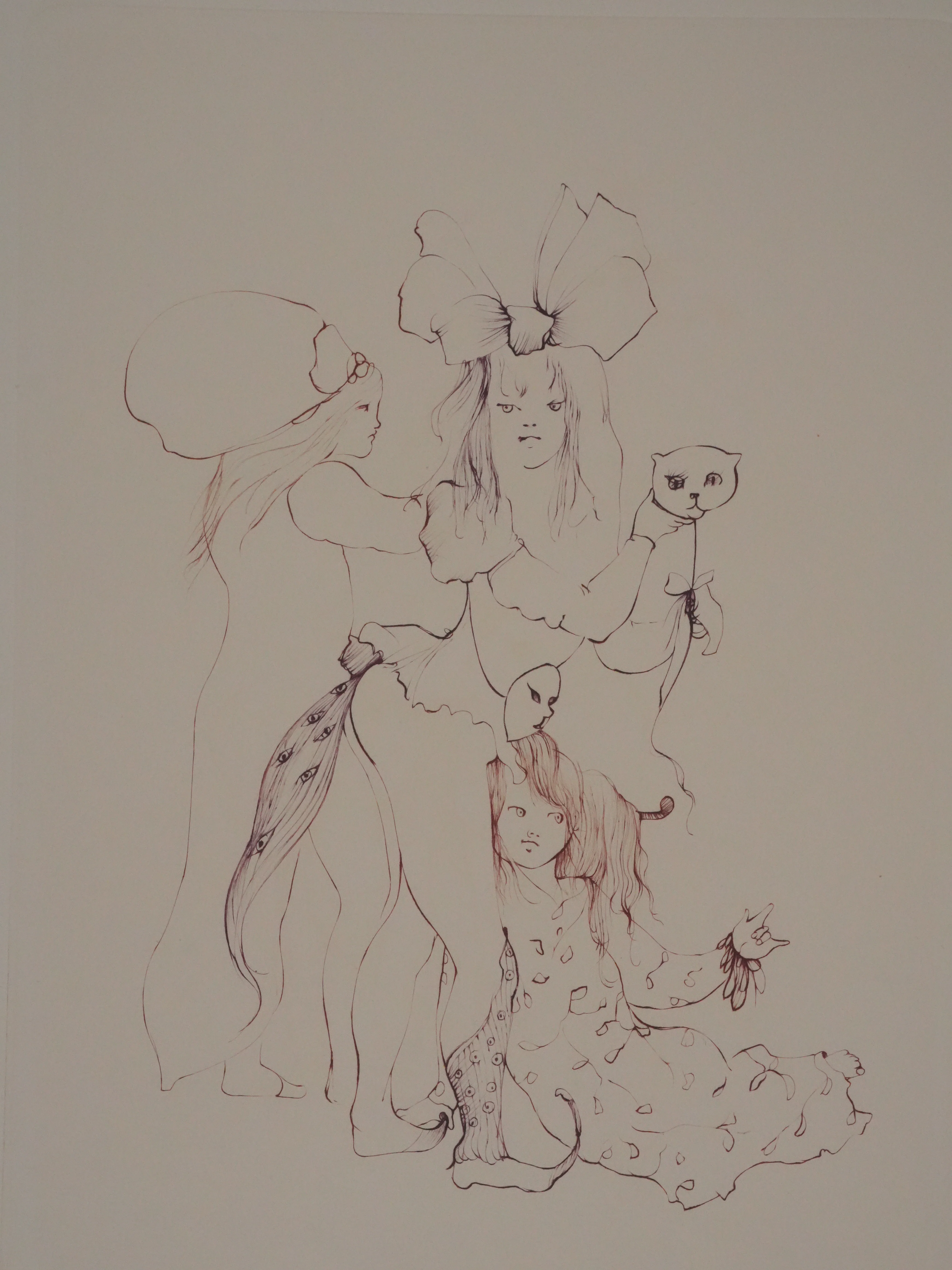 Léonor FINI : Notre petit chat, Gravure originale signée