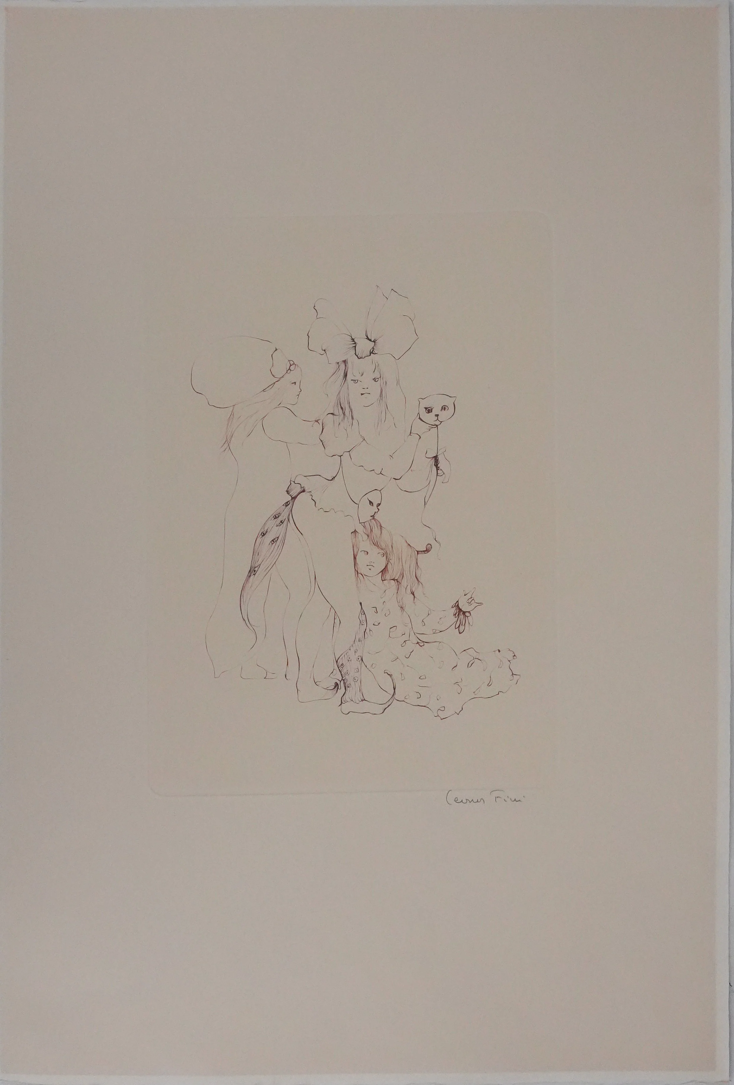 Léonor FINI : Notre petit chat, Gravure originale signée - Image 2