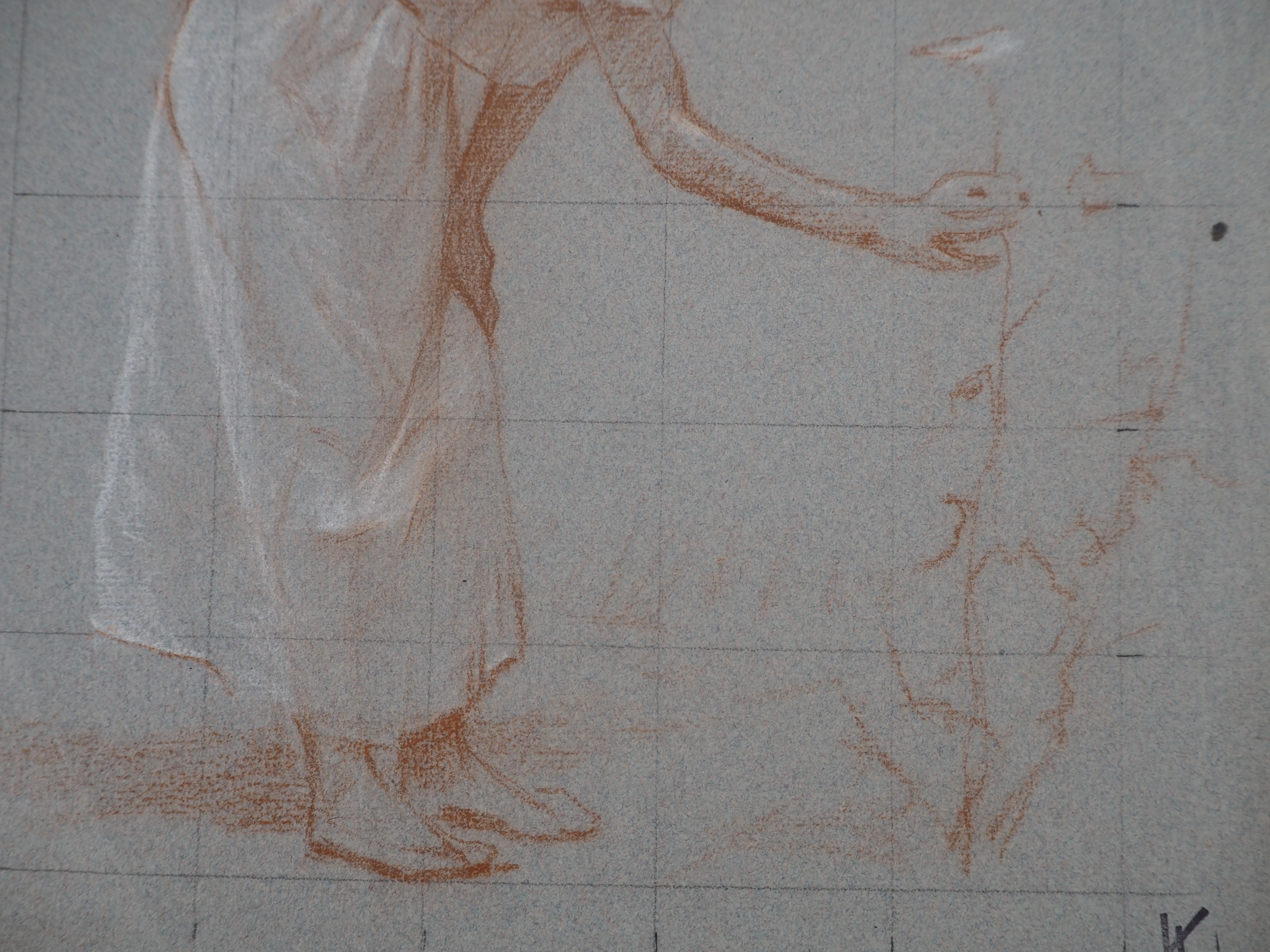 Léopold Franz KOWALSKI : La dame à la cueillette aux fleurs, dessin original - Image 6