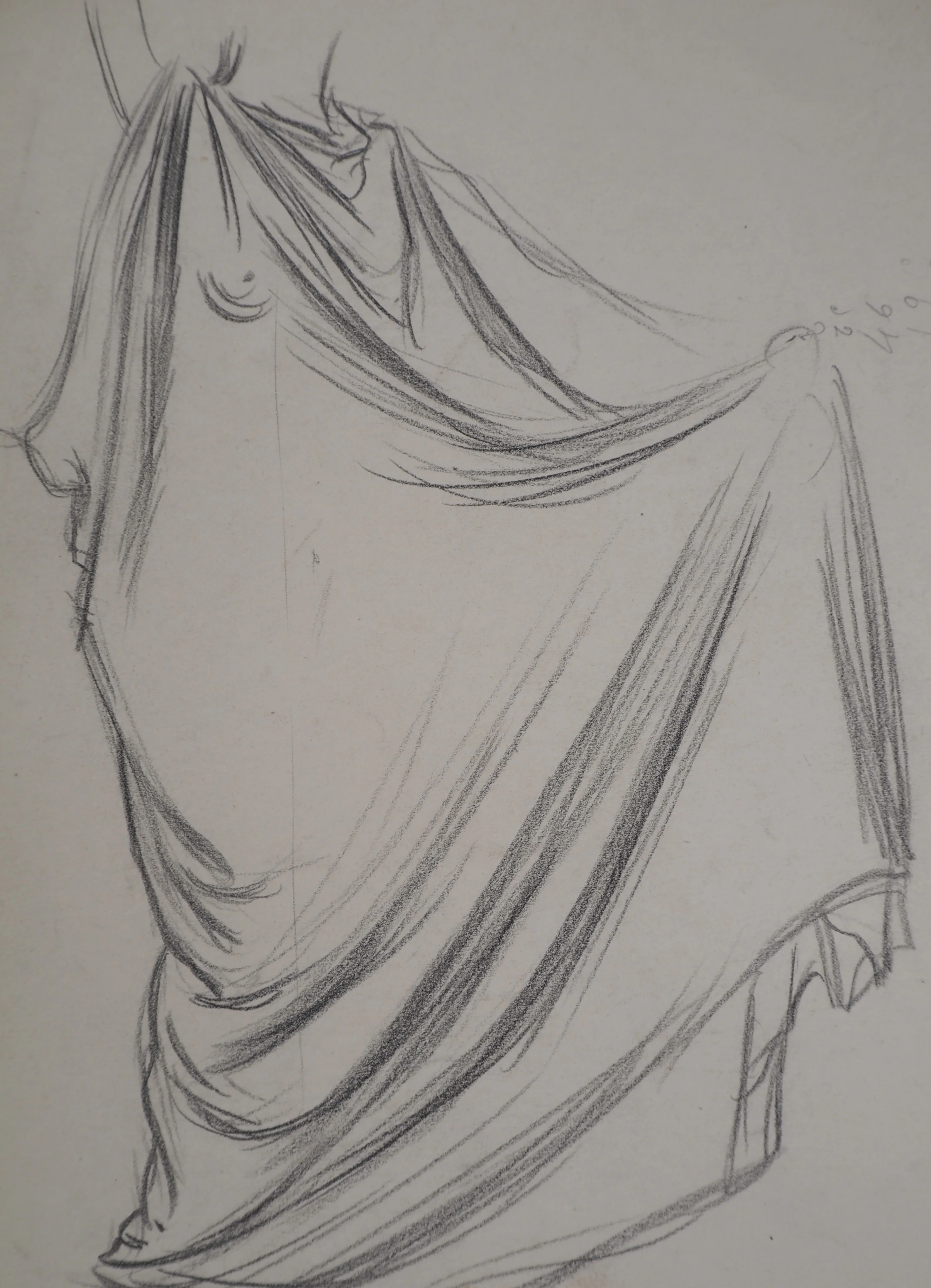 Léopold Franz KOWALSKI : Nu sous robe fluide, dessin original - Image 3