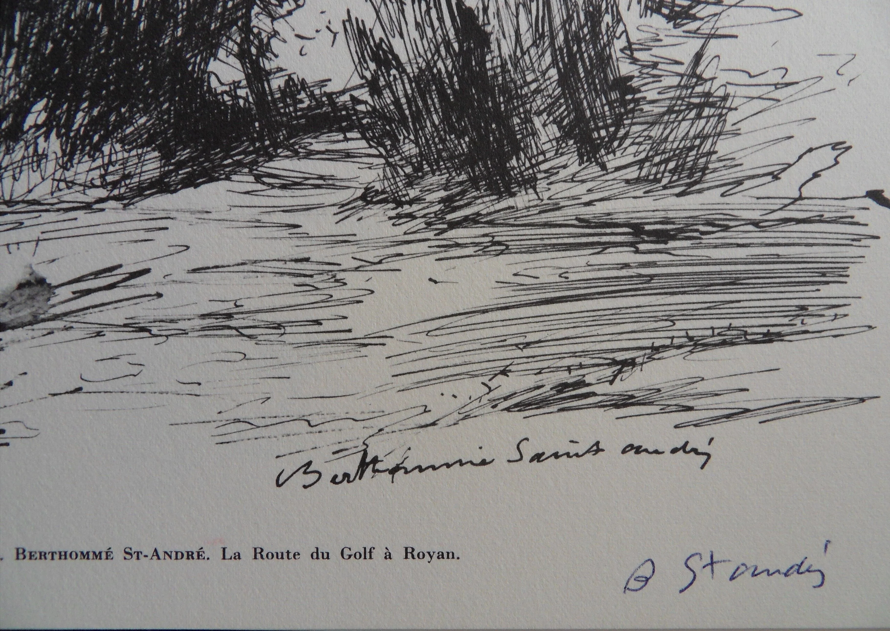 Louis BERTHOMME SAINT ANDRE : La route du golf de Royan, Héliogravure signée - Image 3