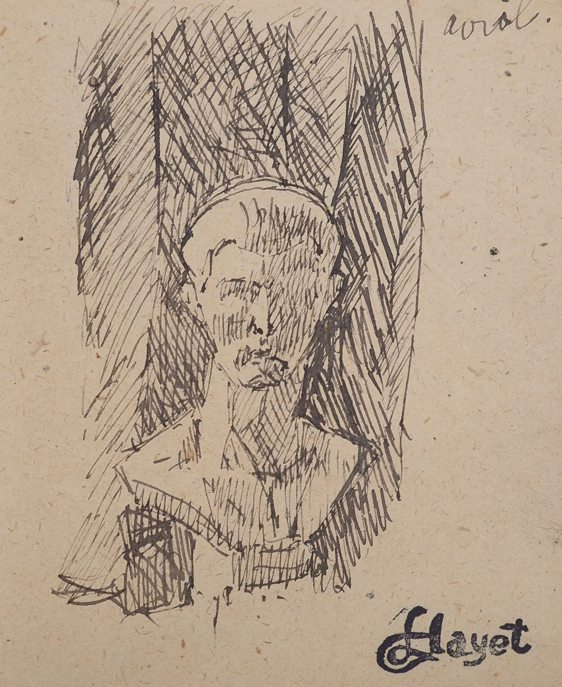 Louis HAYET : L'empereur romain, Dessin original signé - Image 3