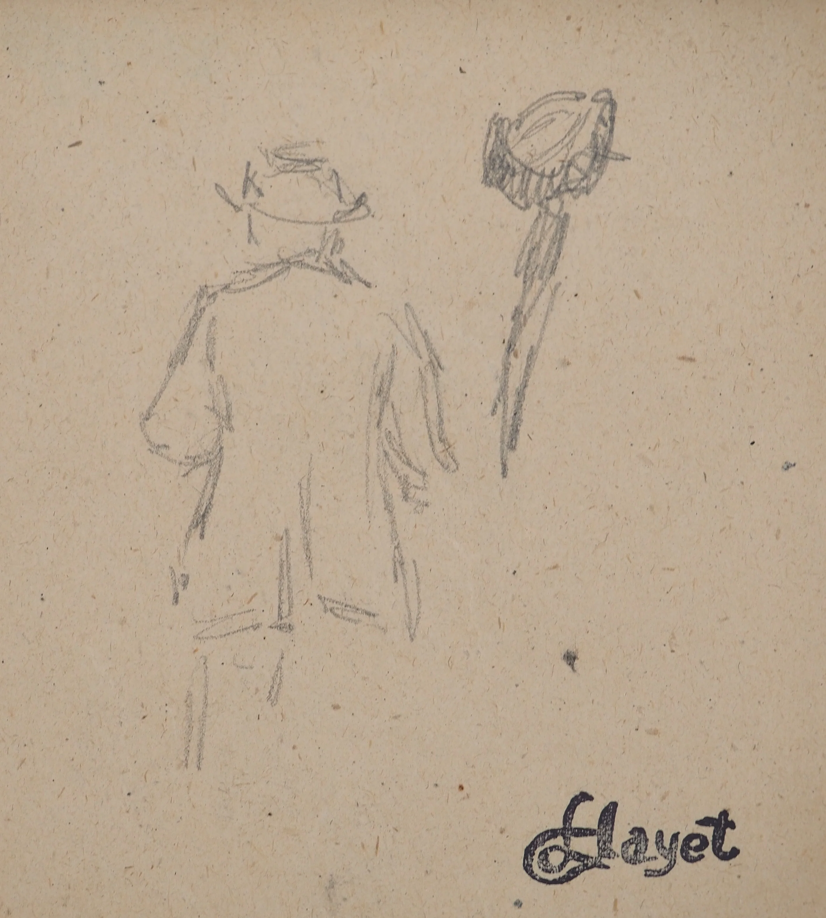 Louis HAYET : Le cow-boy, Dessin original signé - Image 3