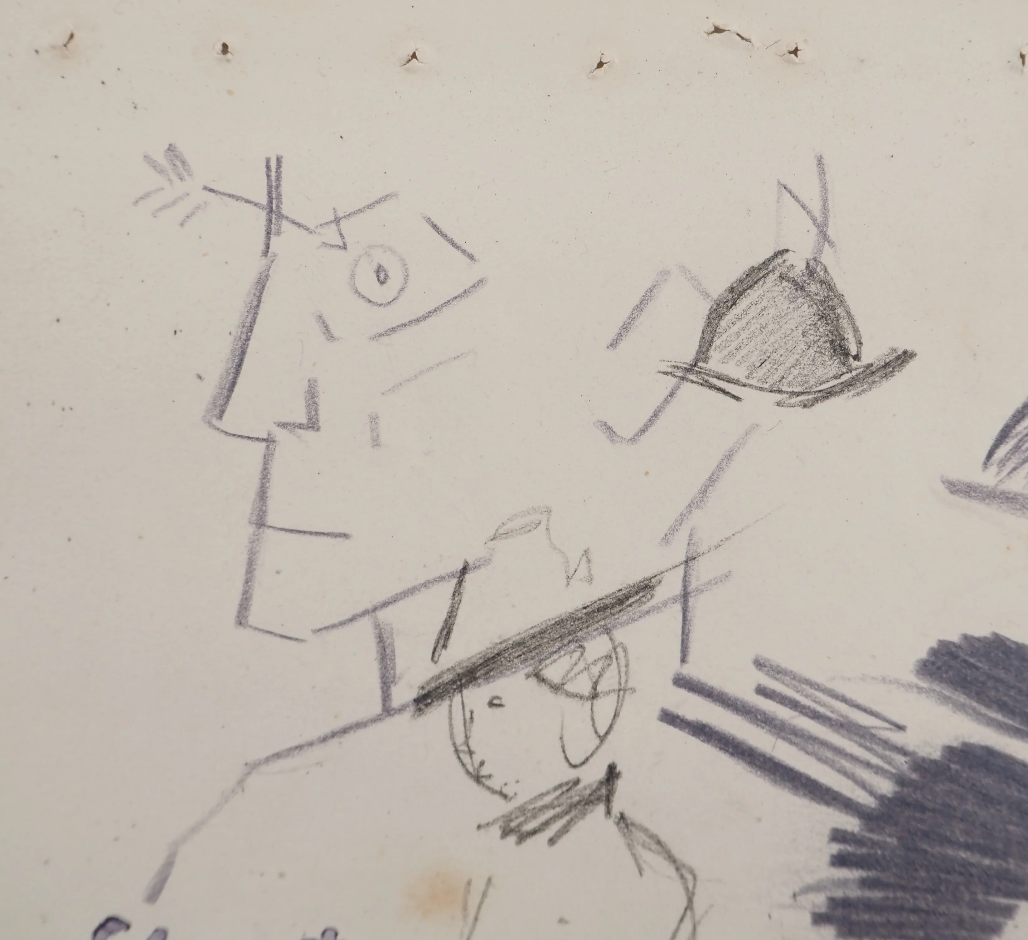 Louis HAYET : Personnage à la flèche, Dessin original signé - Image 5