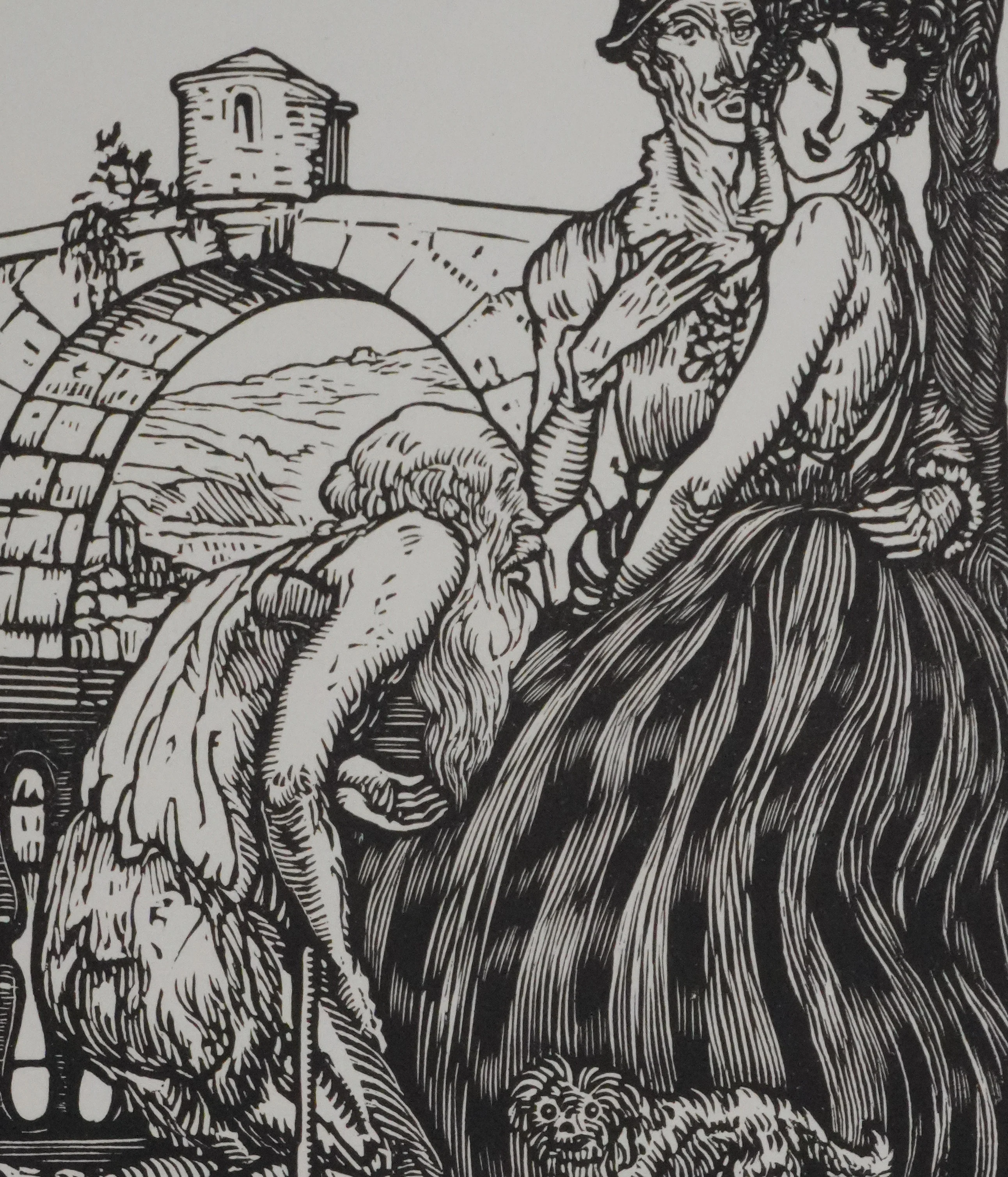 Louis JOU : La misère, Gravure originale signée - Image 4