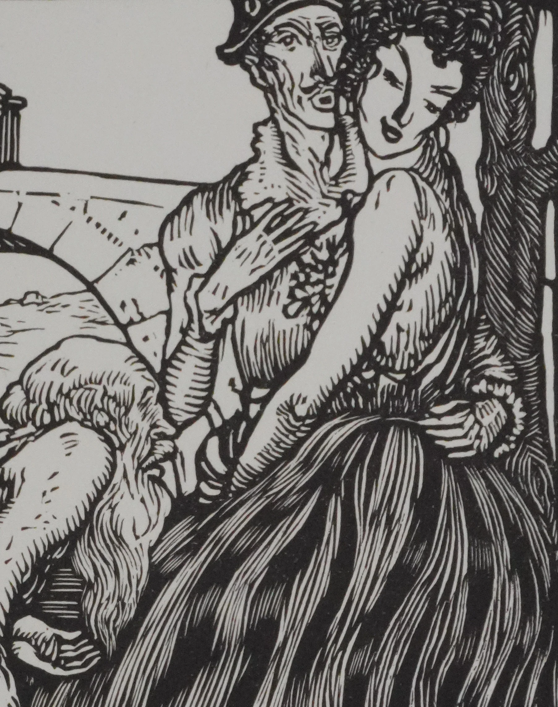 Louis JOU : La misère, Gravure originale signée - Image 6