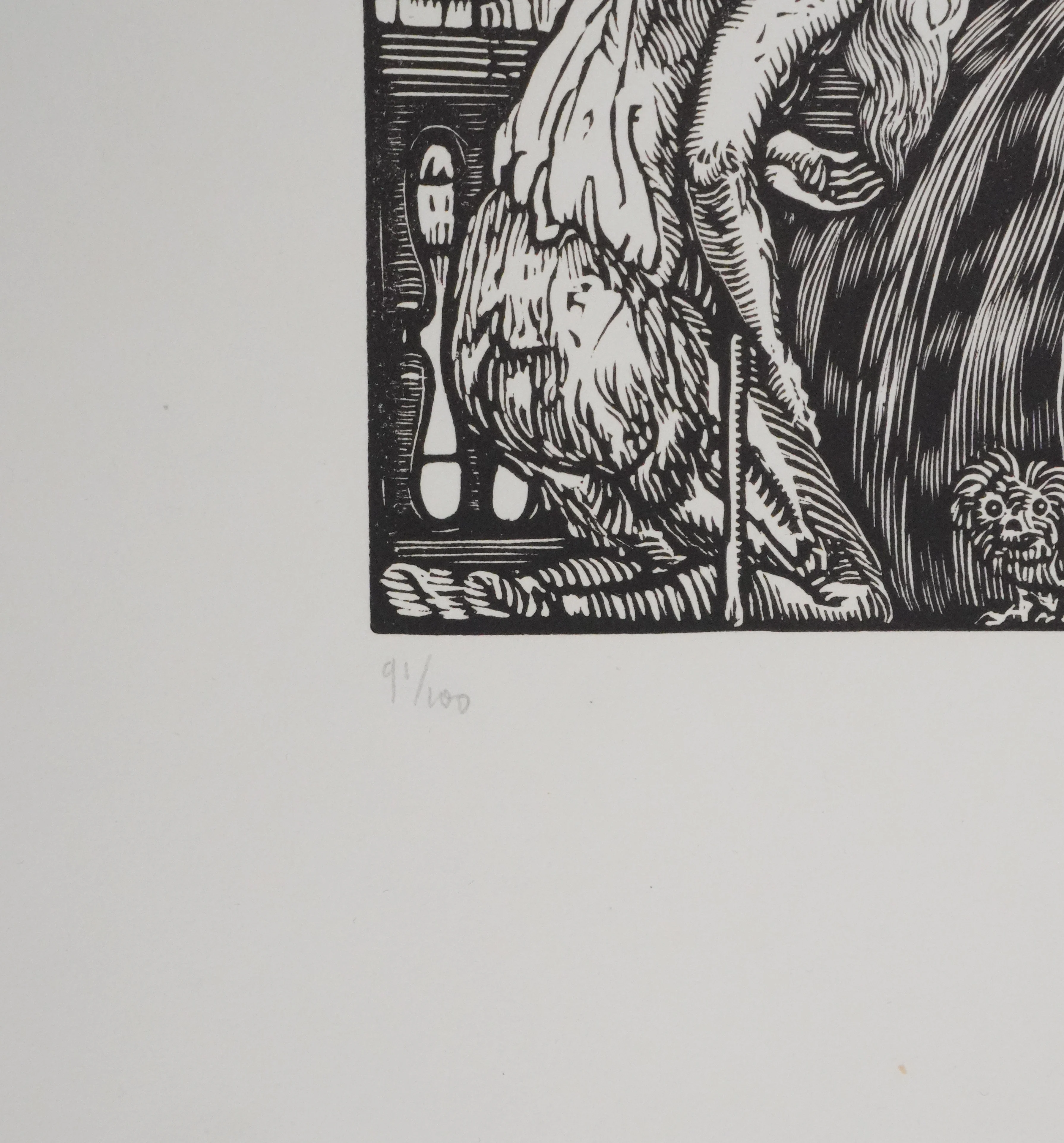 Louis JOU : La misère, Gravure originale signée - Image 7