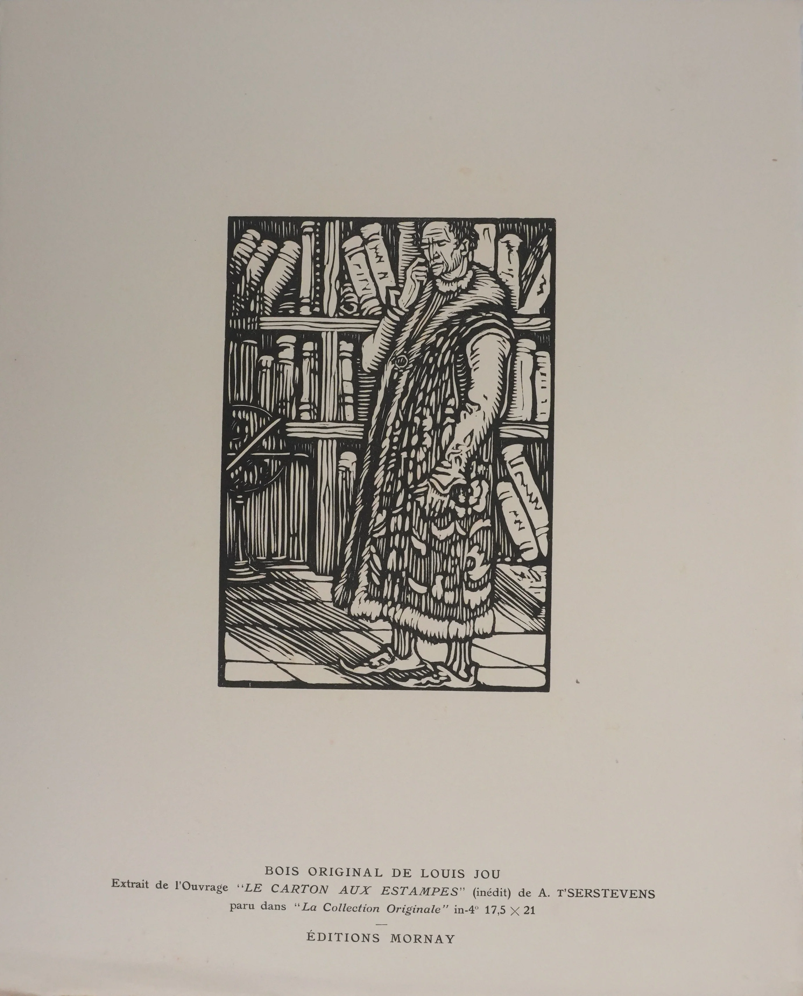 Louis JOU : Le collectionneur, Gravure originale