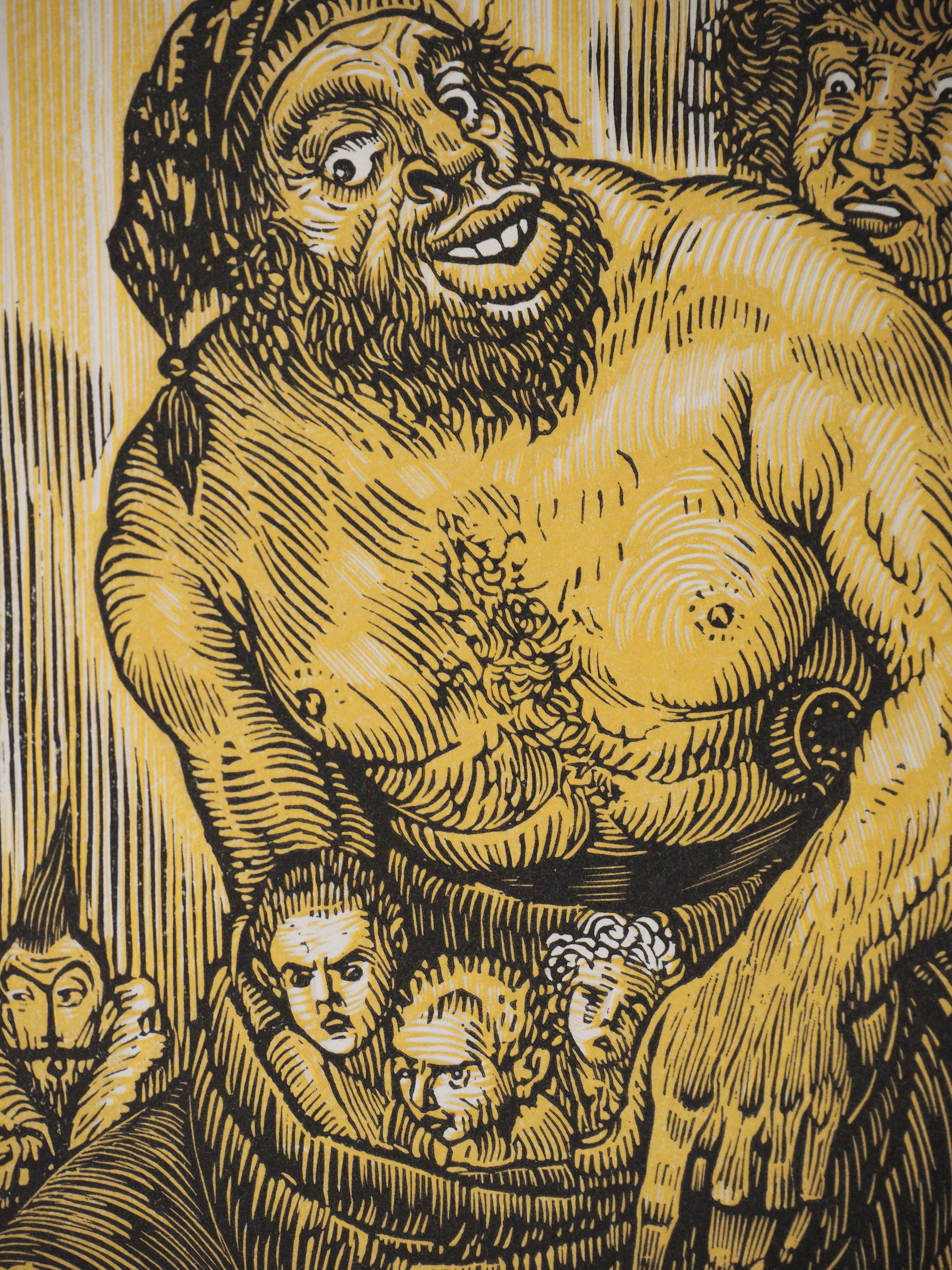 Louis JOU : Les contes de Perrault, Gravure sur bois originale - Image 3