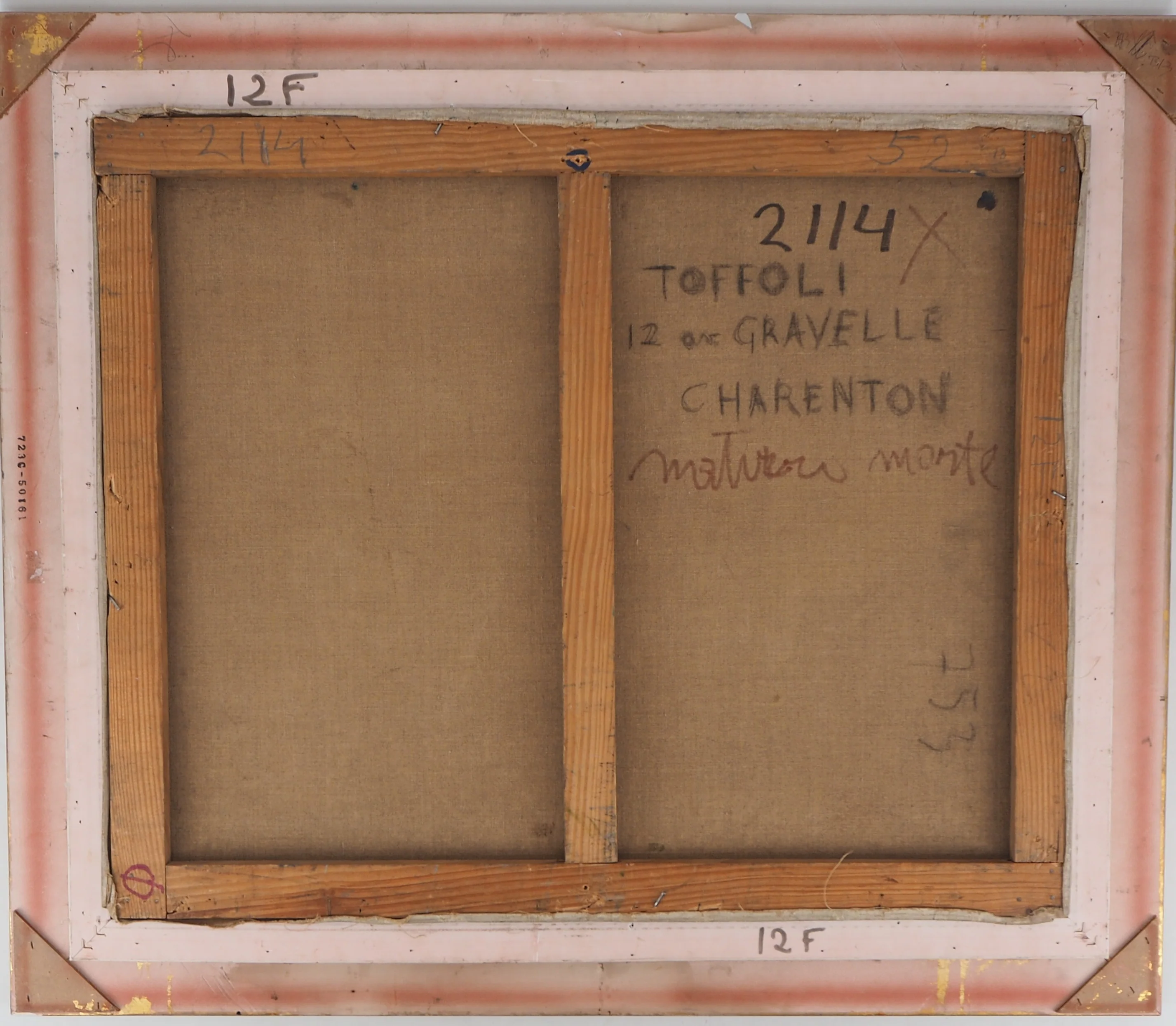 Louis TOFFOLI : Compotier et bouteille, Huile sur toile signée - Image 5