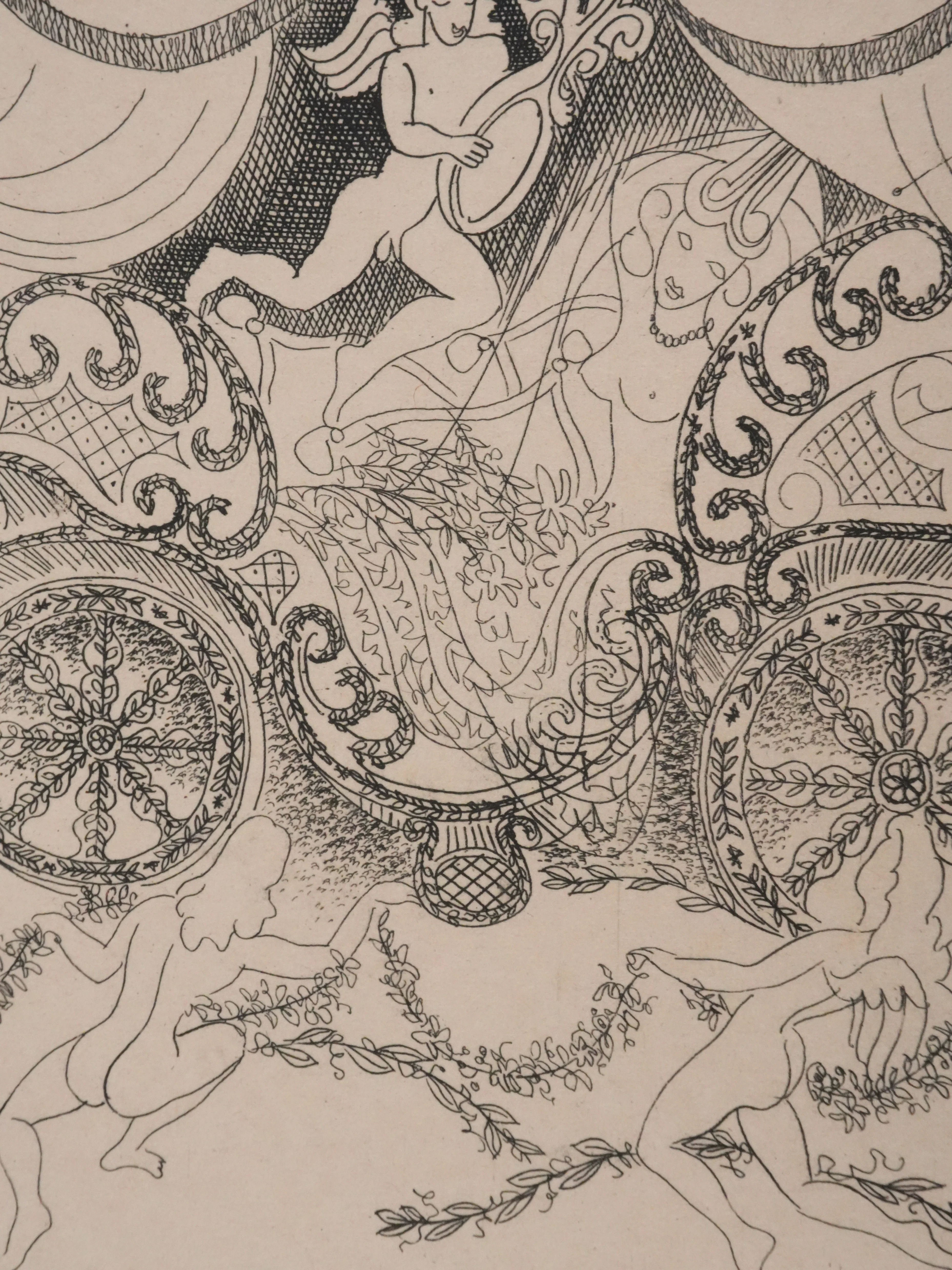 Louis TOUCHAGUES : Le carrosse musical, Gravure originale - Image 5