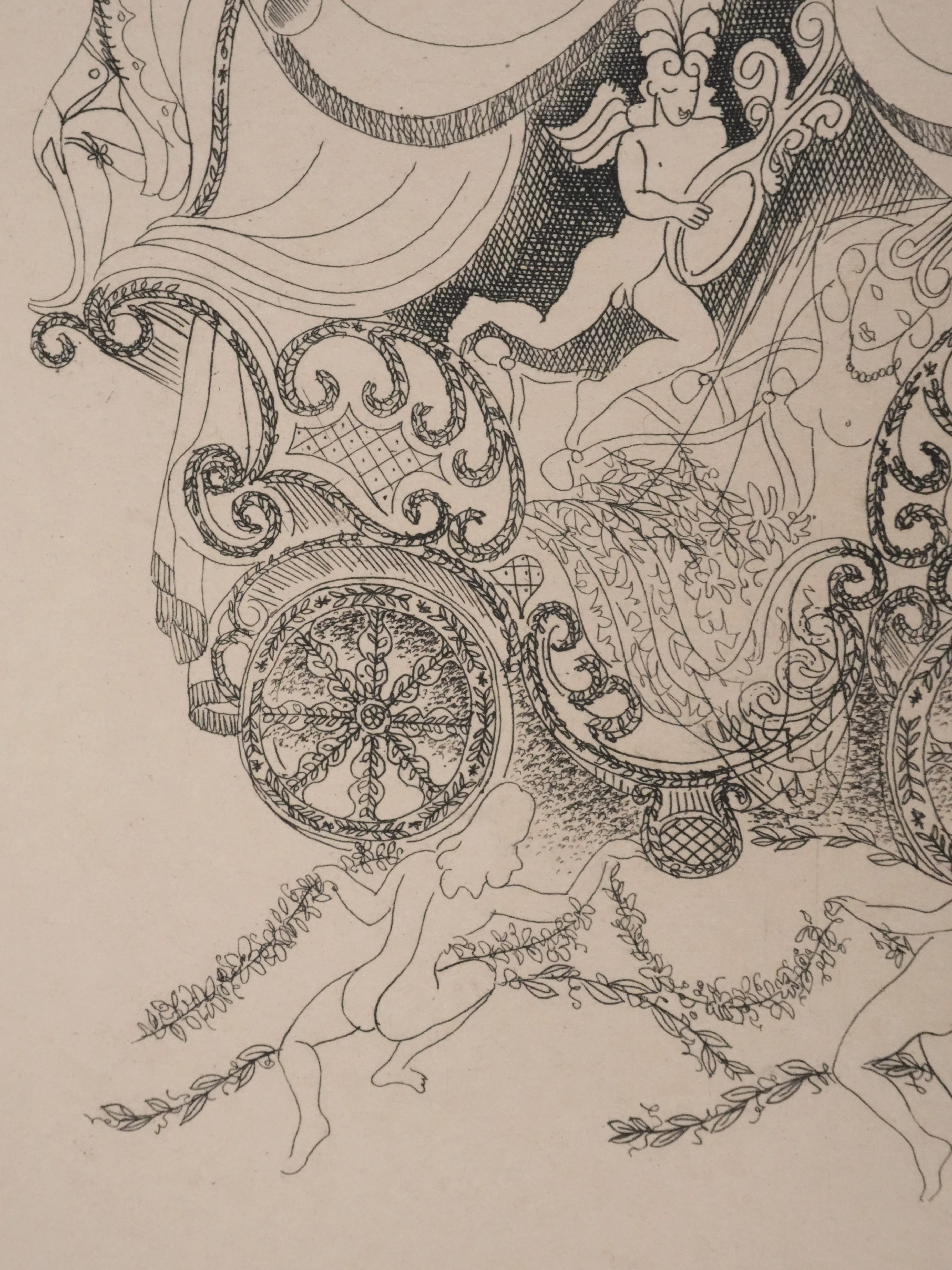 Louis TOUCHAGUES : Le carrosse musical, Gravure originale - Image 7