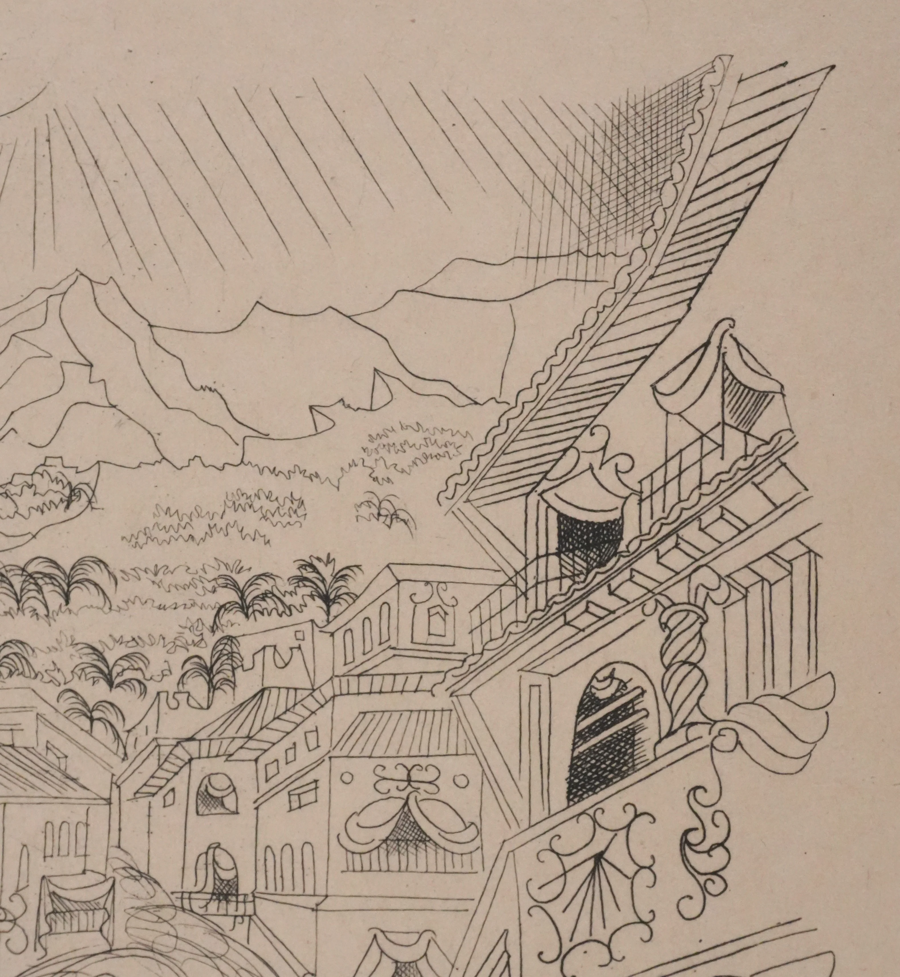 Louis TOUCHAGUES : Parade en ville, Gravure originale - Image 6