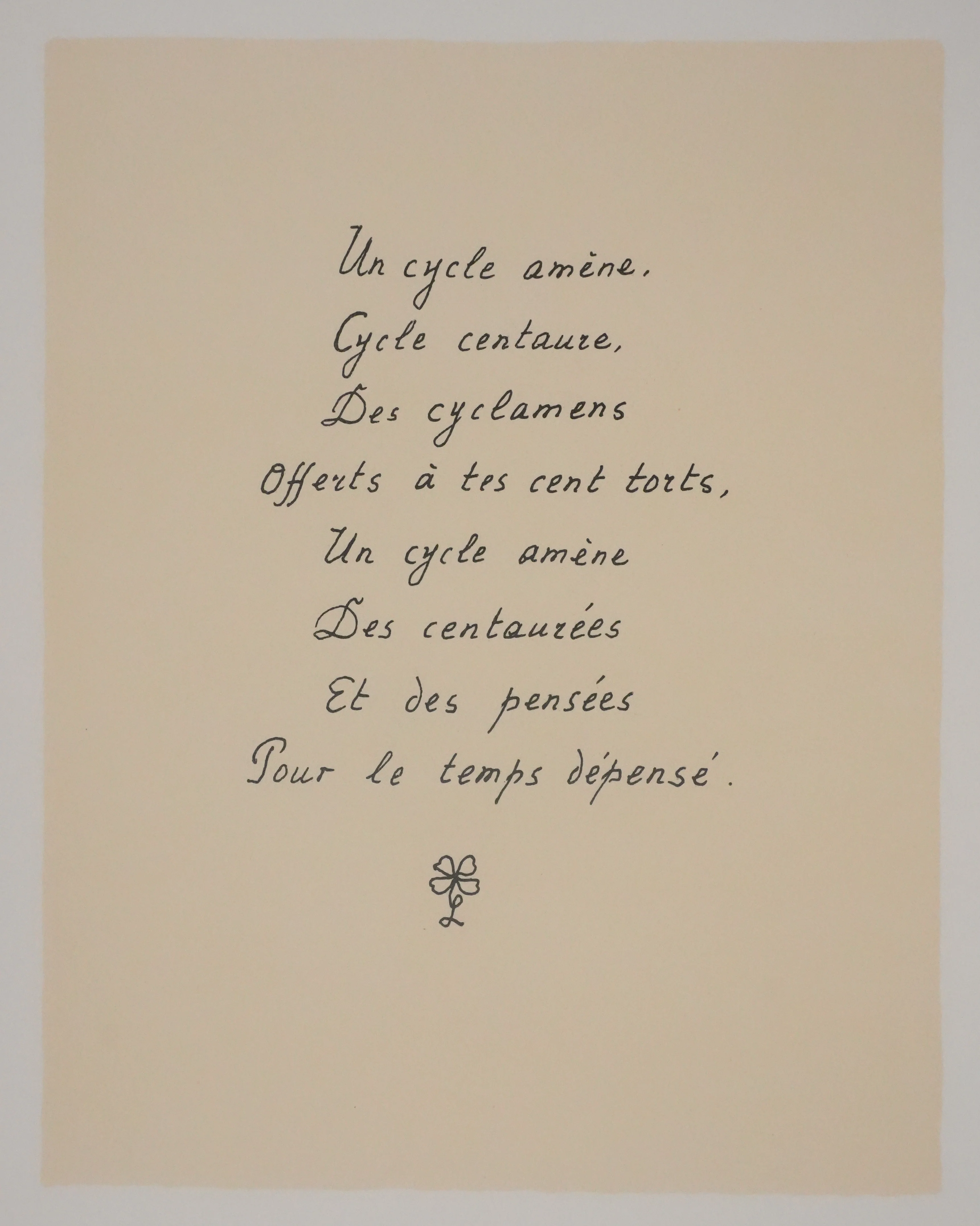 Louise DE VILEMORIN : Les cyclamens, Lithographie originale signée - Image 2
