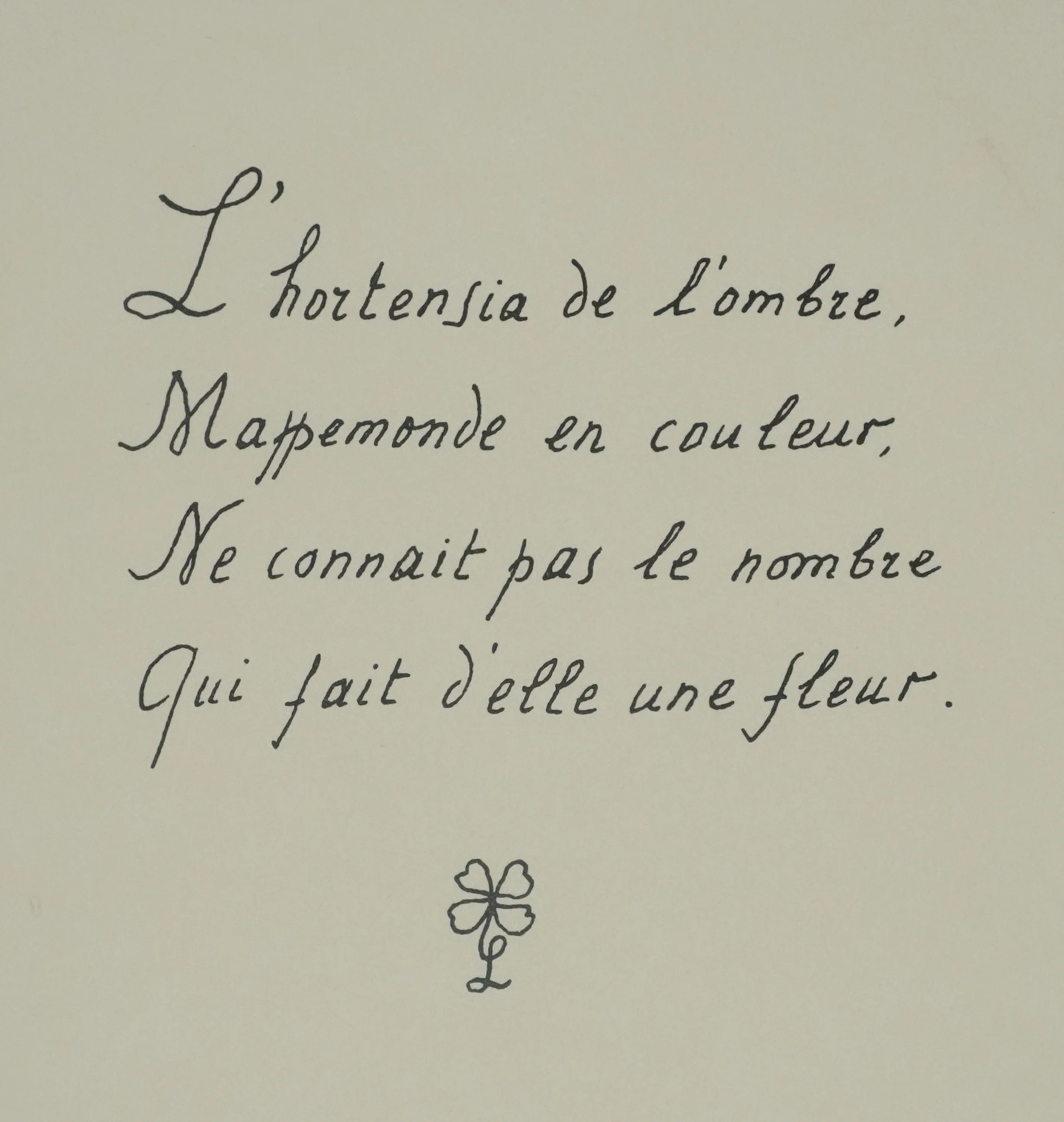 Louise DE VILEMORIN : L'hortensia, Lithographie originale signée - Image 4