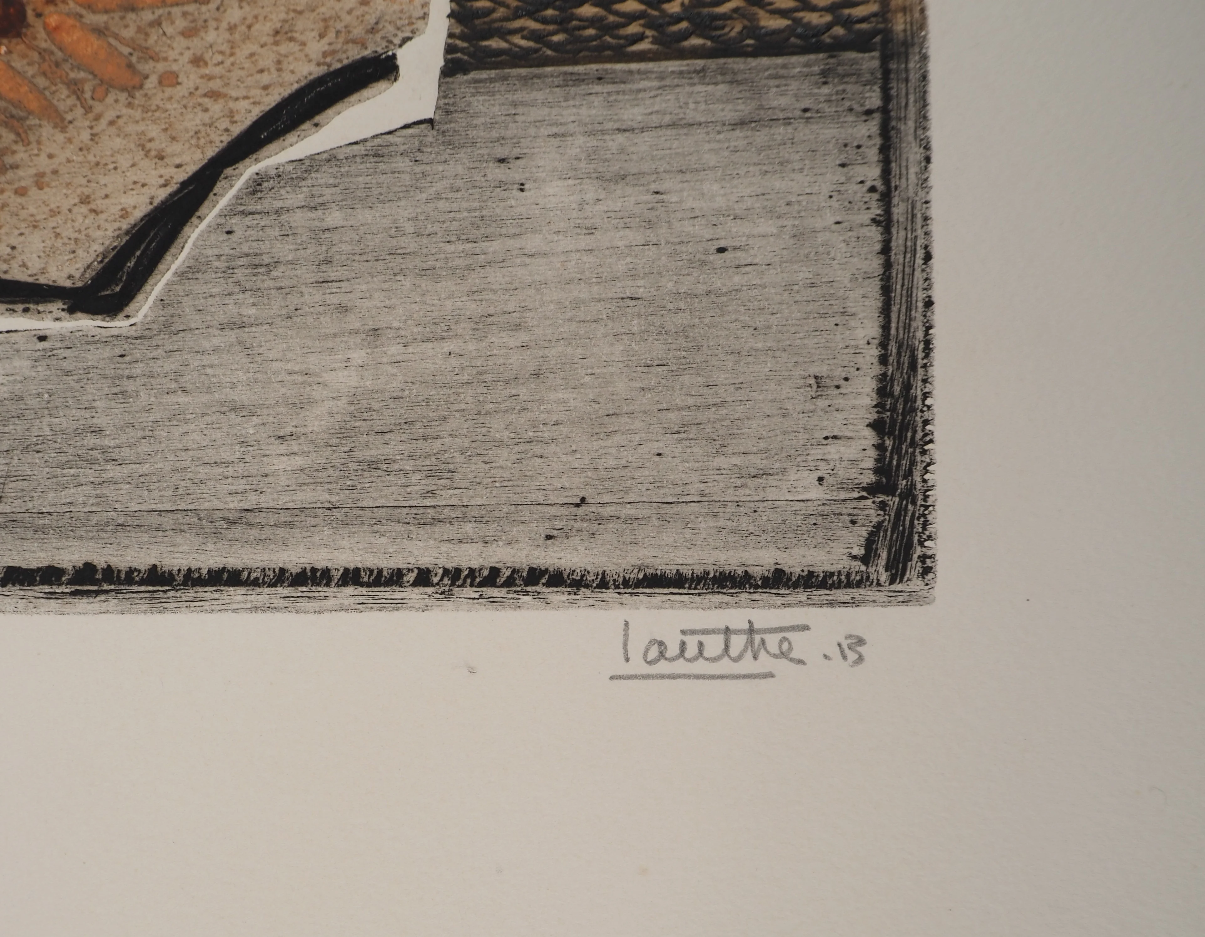 LOUTTRE B : Nature morte cubiste, Gravure originale signée - Image 2