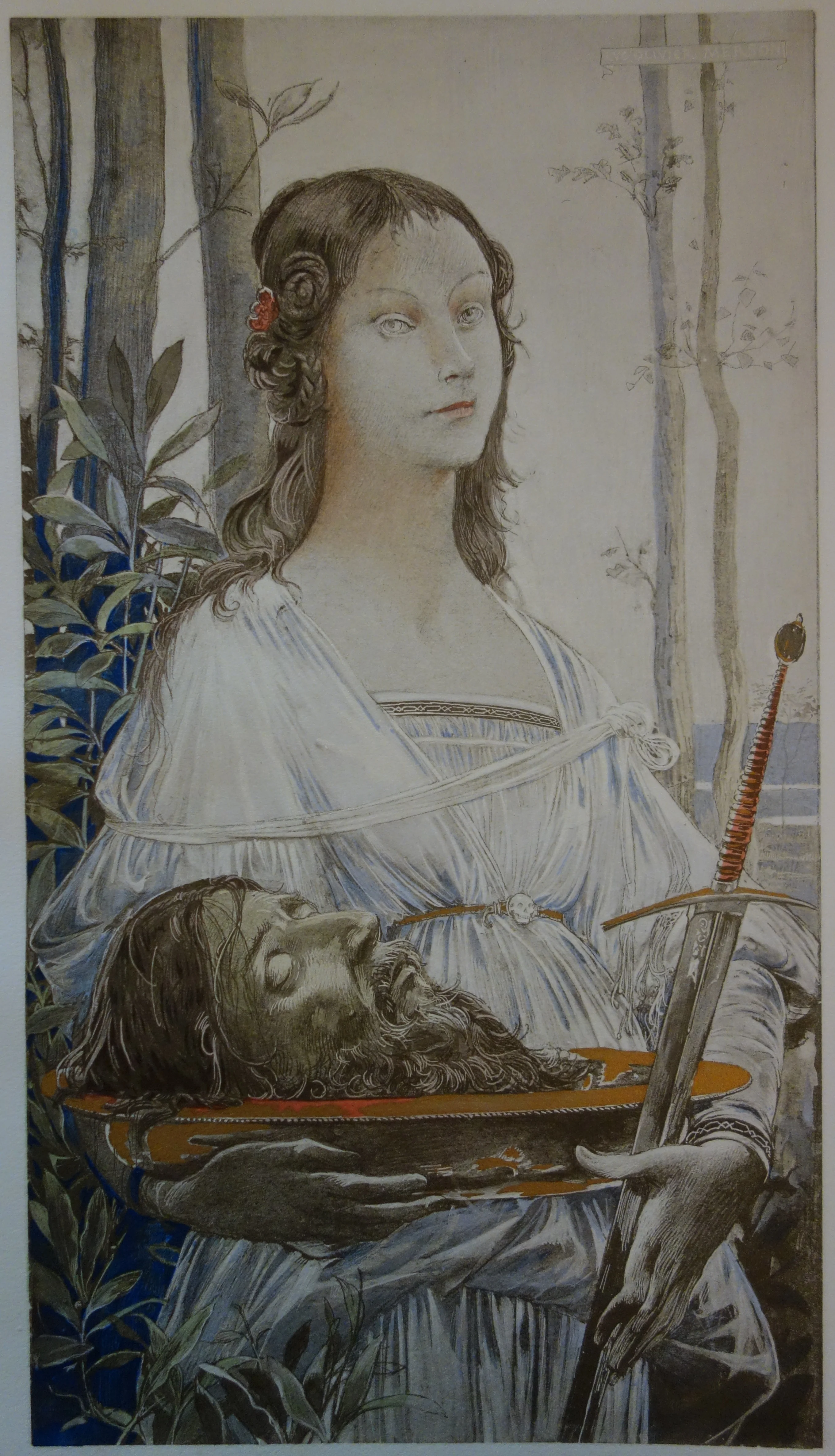 Luc Olivier MERSON : Judith et la tête coupée de Holopherne, Lithographie originale signée - Image 3