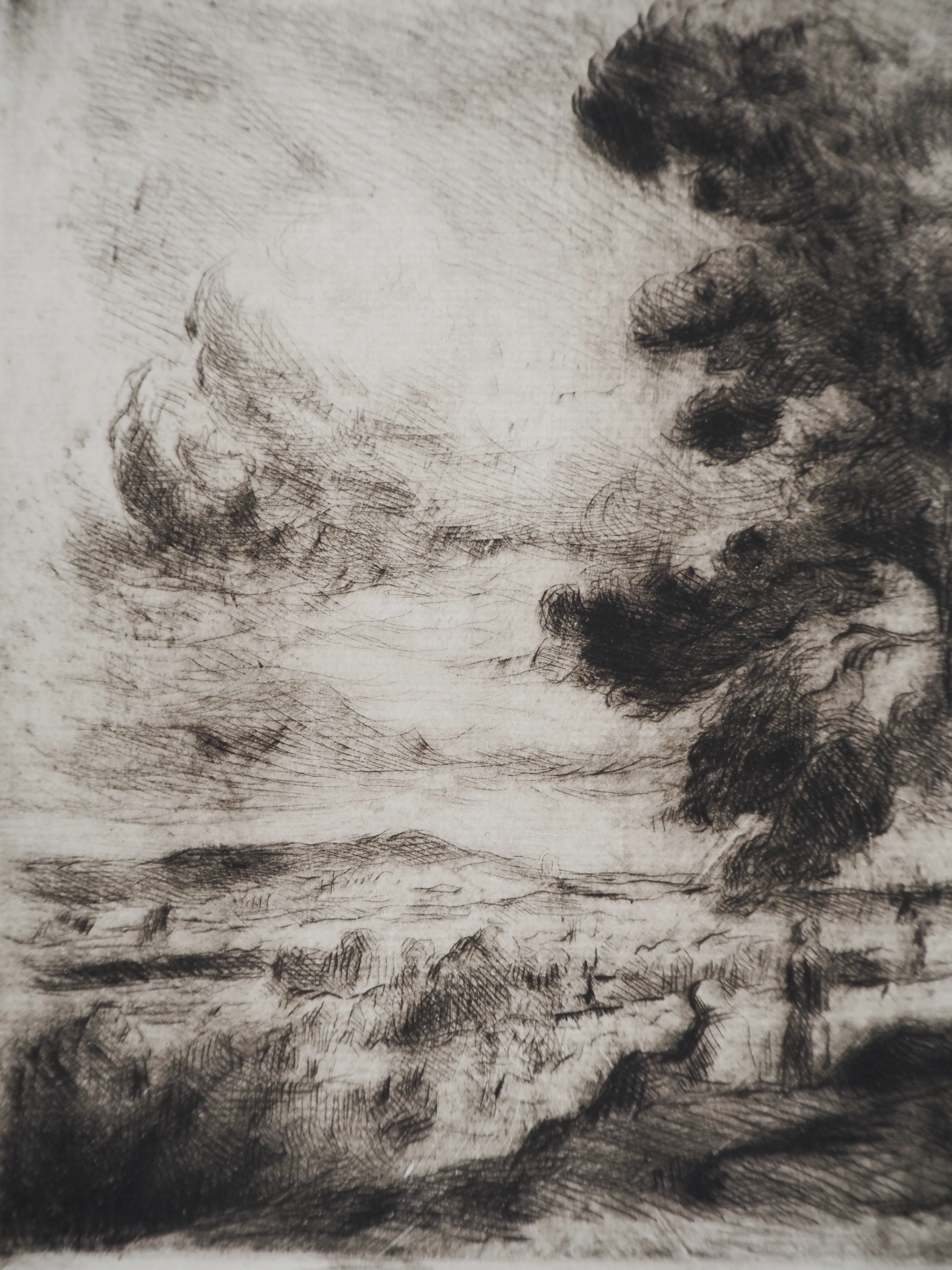 Maximilien LUCE : Paysage de Yonne, Gravure originale signée - Image 5