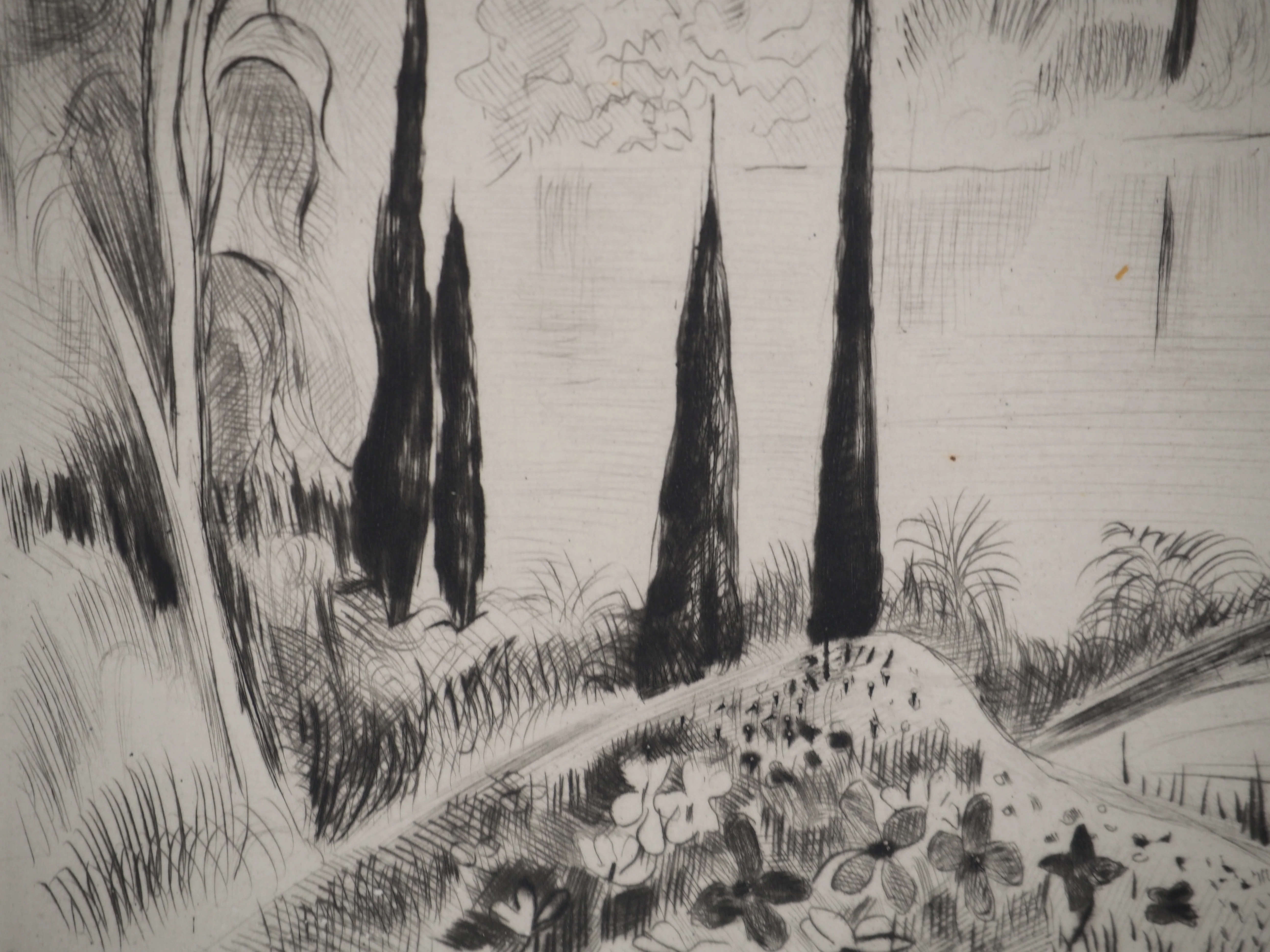 Madeleine MELSONN : Lac de Tibériade le matin, Gravure originale signée - Image 4