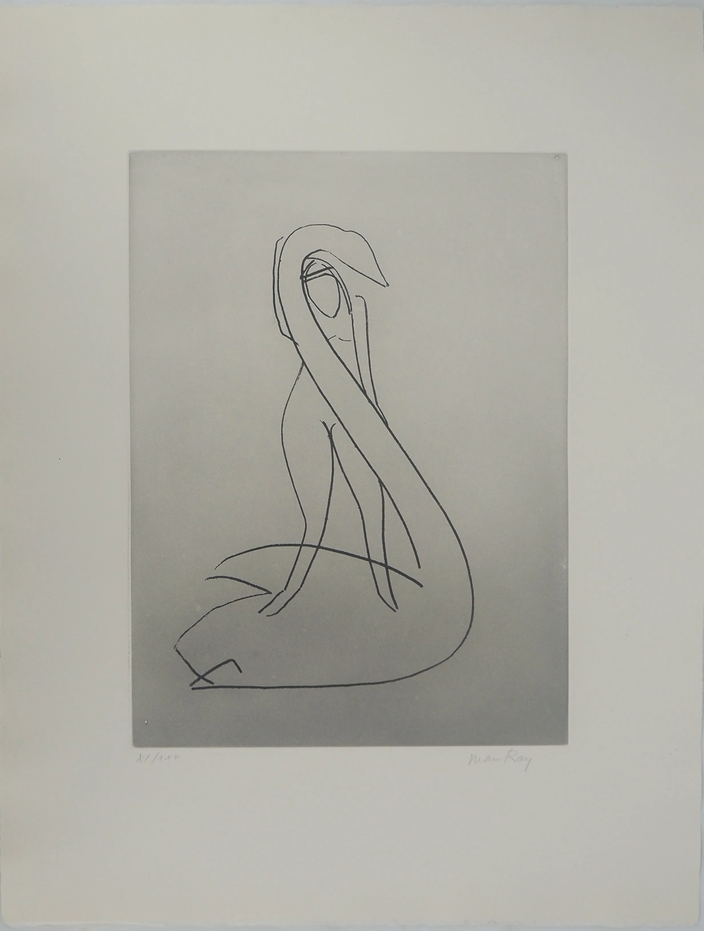 Man RAY : Anatoms, L'étreinte du cygne, Gravure originale signée