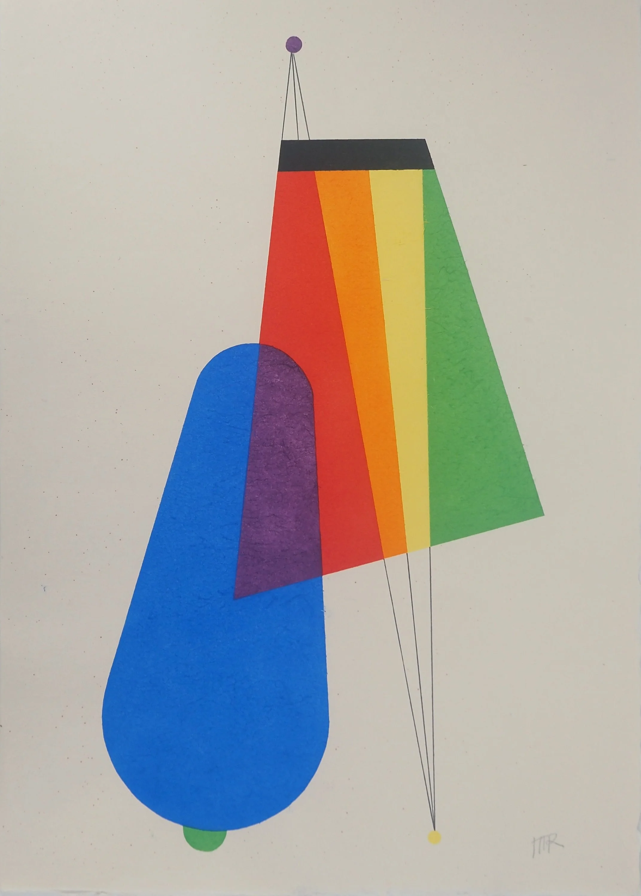 Man RAY : Revolving Doors, Longue distance, Lithographie et pochoir signée