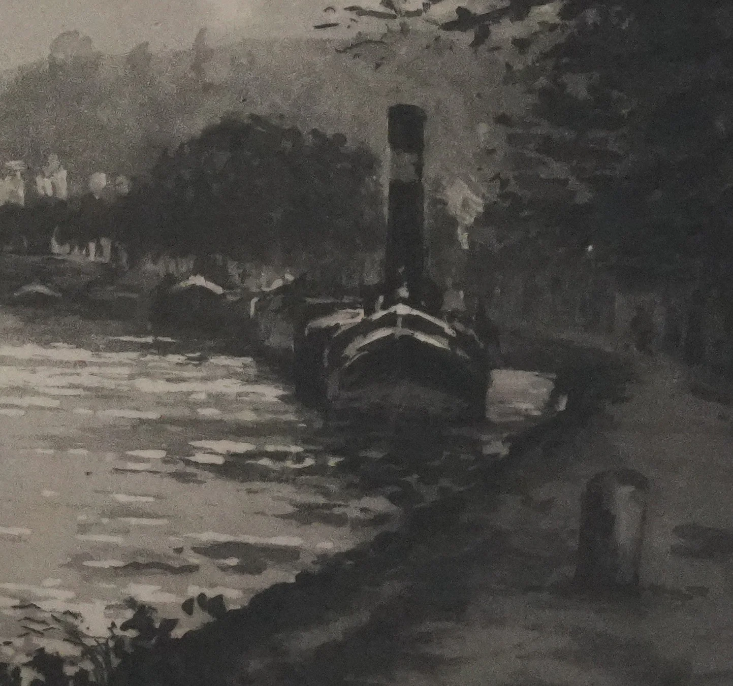 Manuel ROBBE : Les péniches sur la Seine, Lithographie originale signée - Image 5