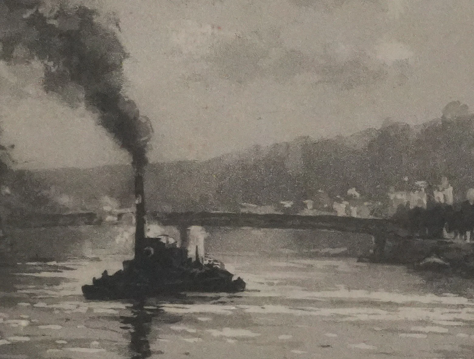 Manuel ROBBE : Les péniches sur la Seine, Lithographie originale signée - Image 6