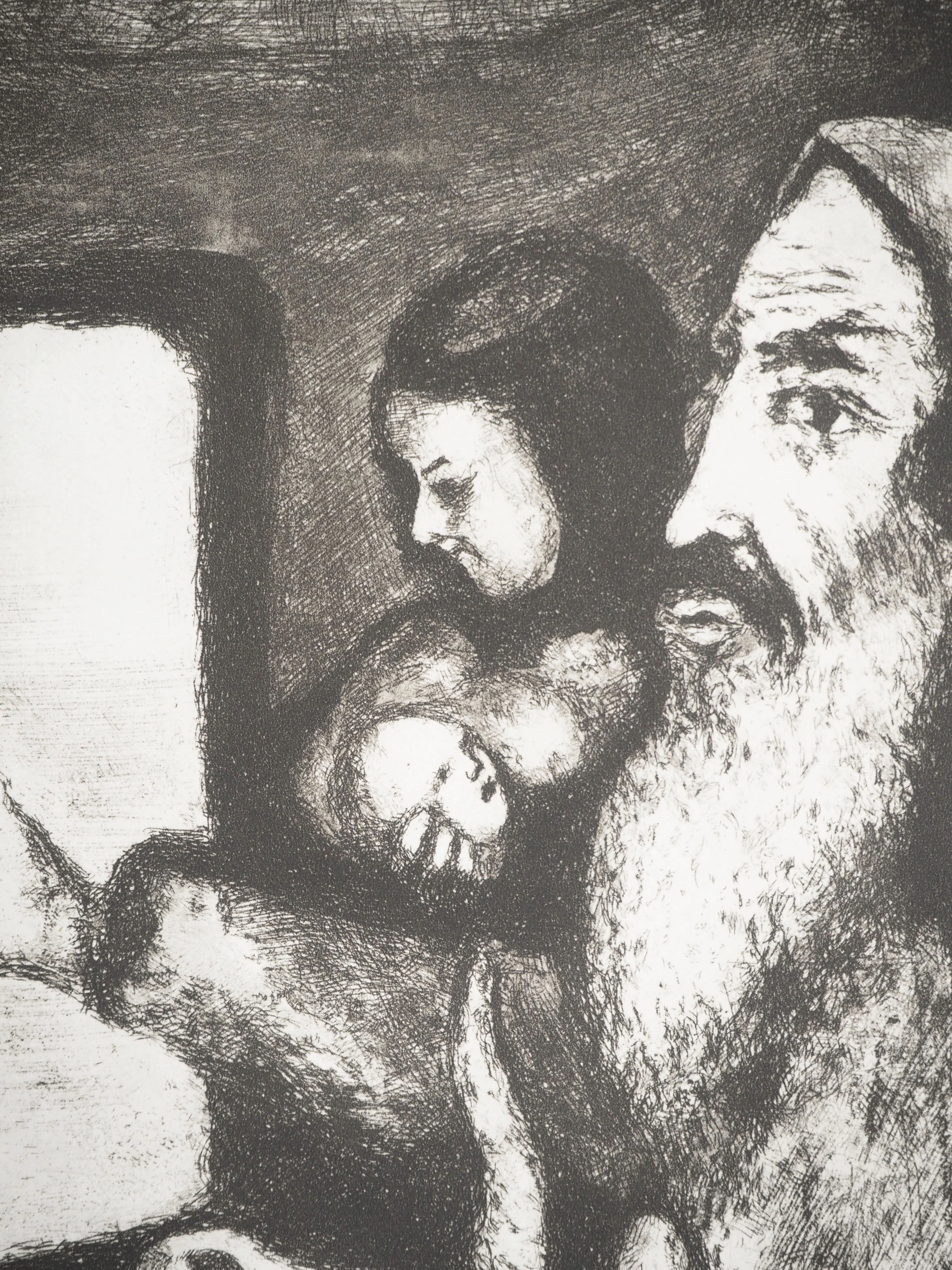 Marc CHAGALL : Dieu crée l'homme, Héliogravure originale - Image 6