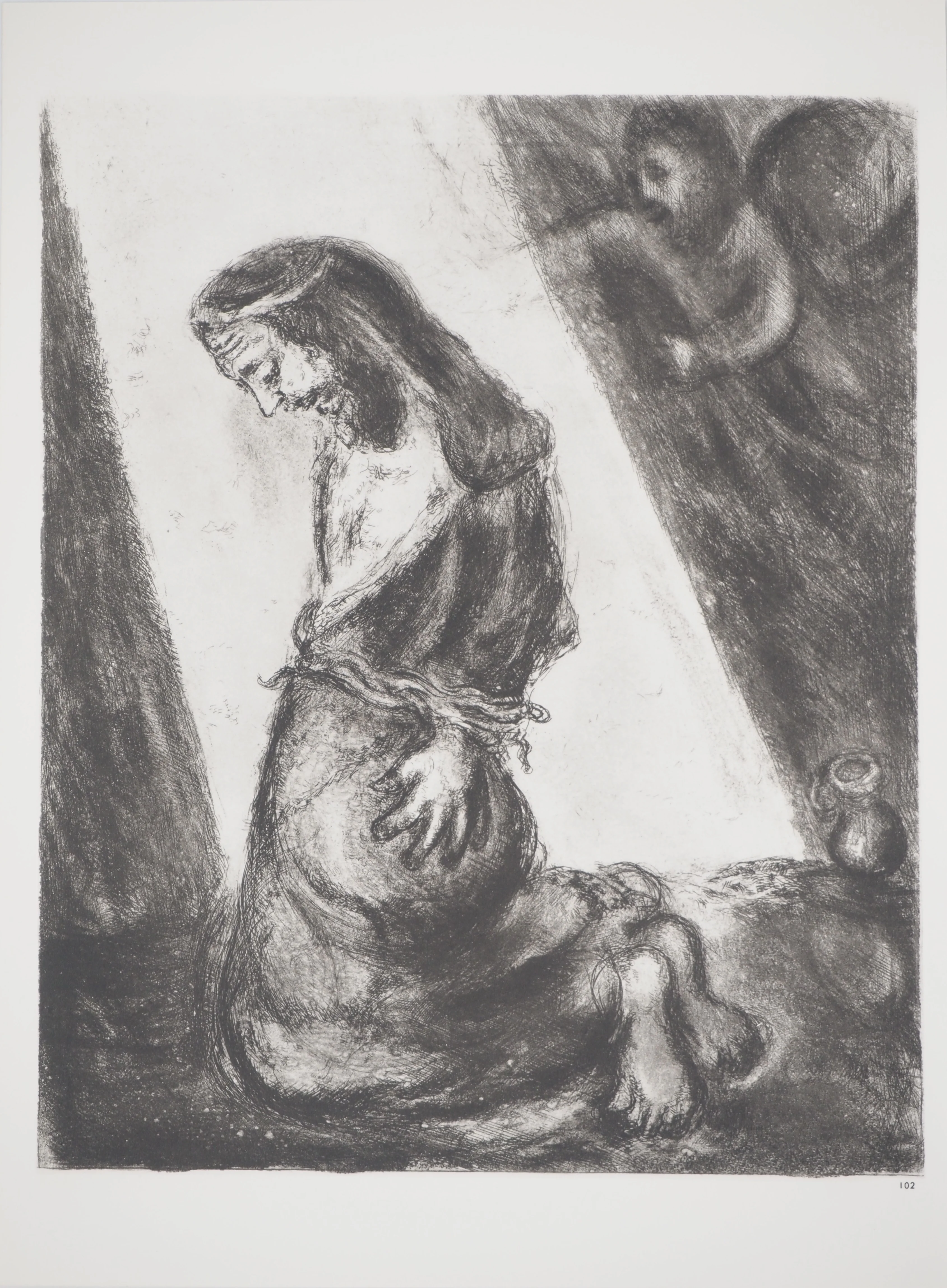 Marc CHAGALL : Jérémie devant la lumière divine, Héliogravure originale