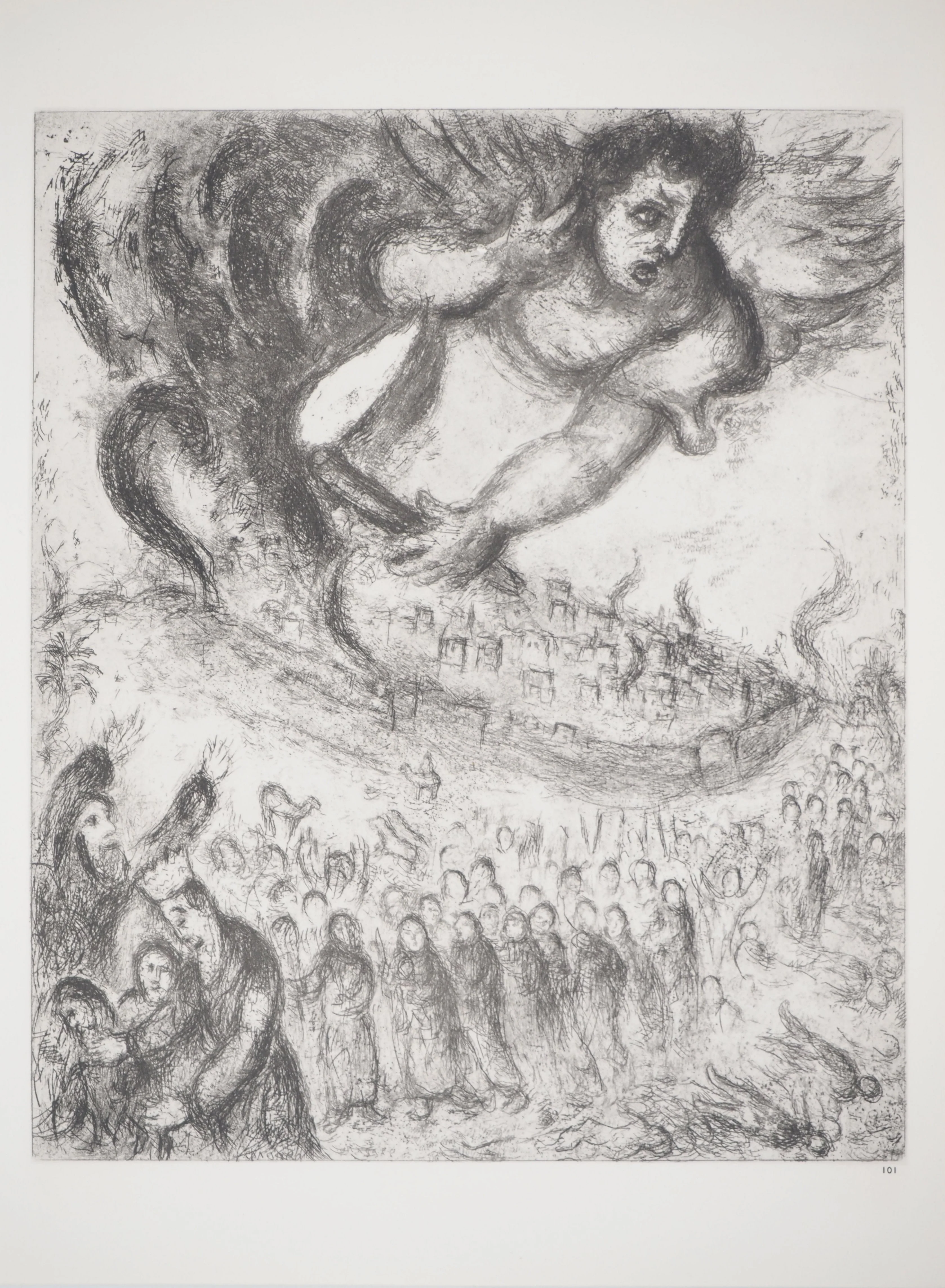 Marc CHAGALL : Jérémie devant la lumière divine, Héliogravure originale - Image 4