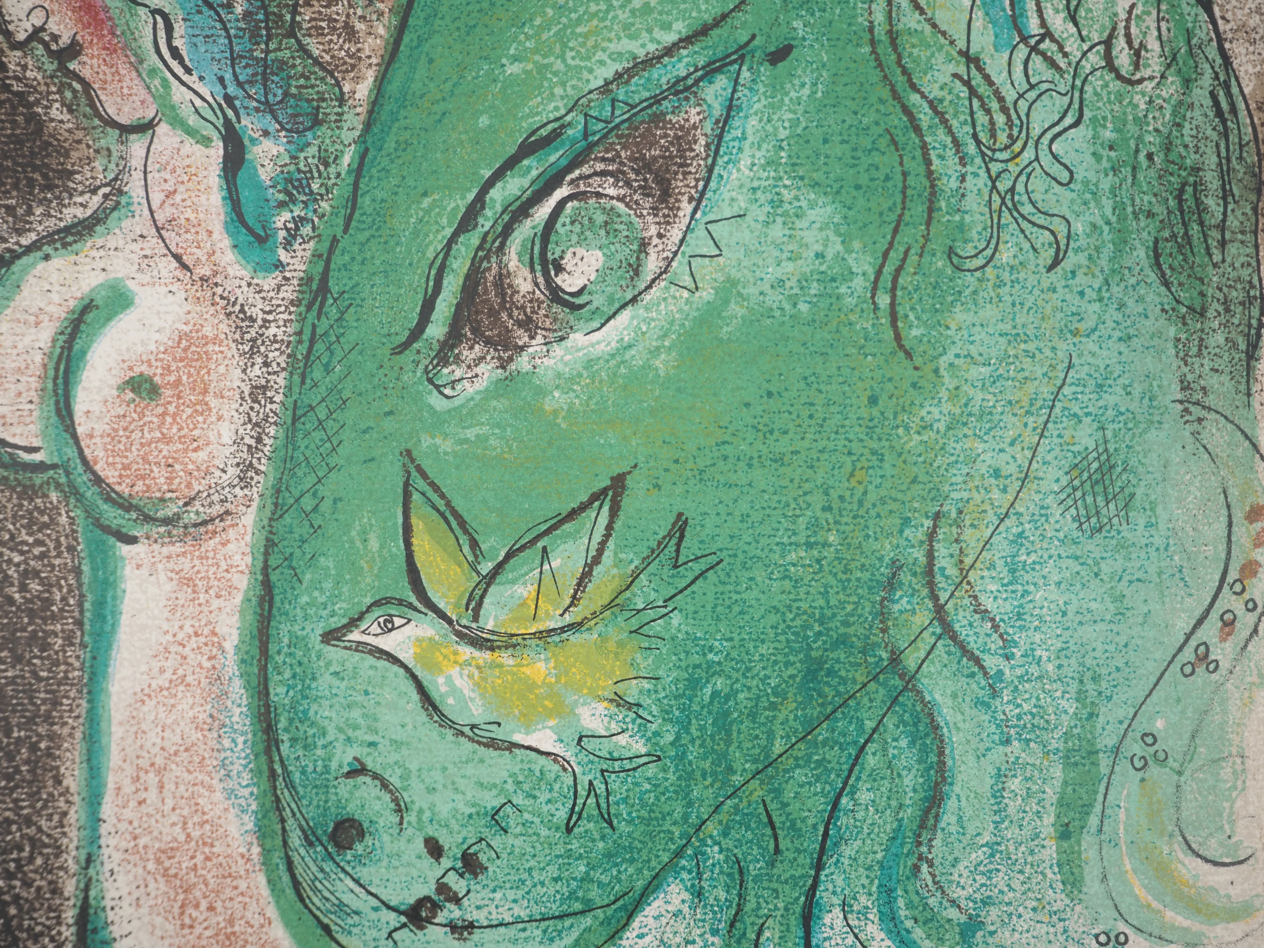 Marc CHAGALL : La Bible, Adam et Eve au Paradis, Lithographie originale - Image 6