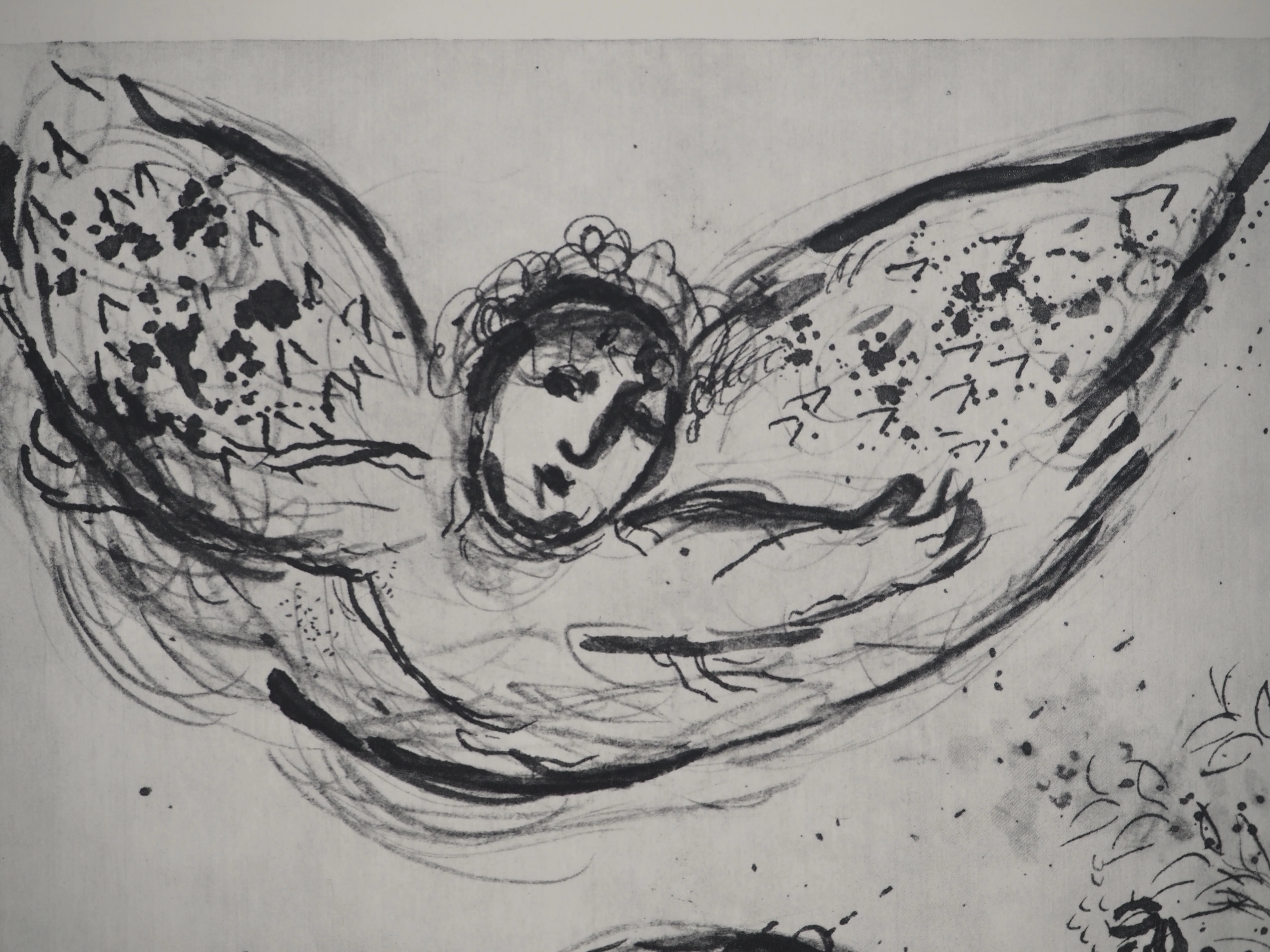 Marc CHAGALL : La Bible, Maternité à l'ange Agar, Héliogravure - Image 2