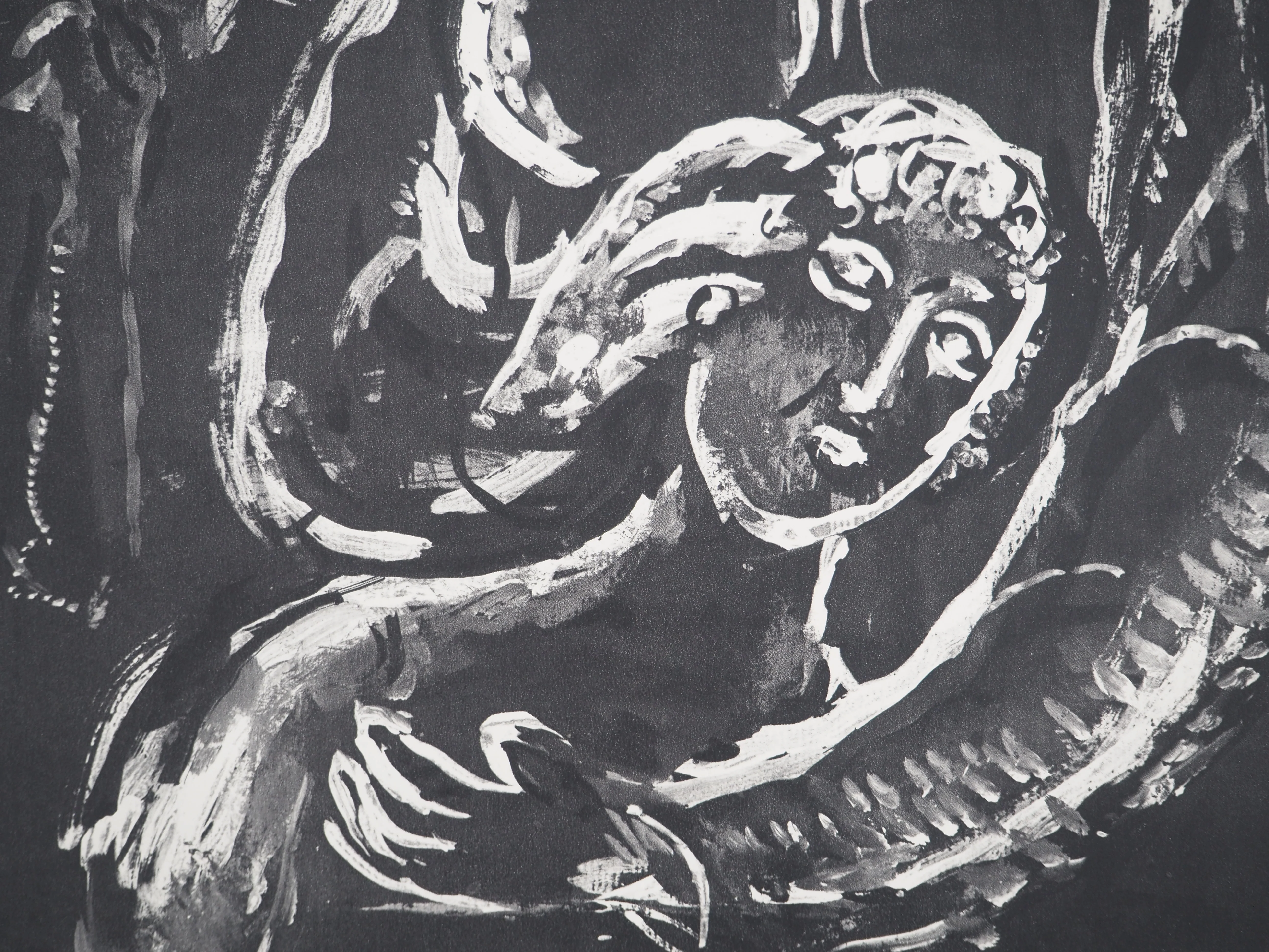 Marc CHAGALL : La Bible, Maternité à l'ange Agar, Héliogravure - Image 6