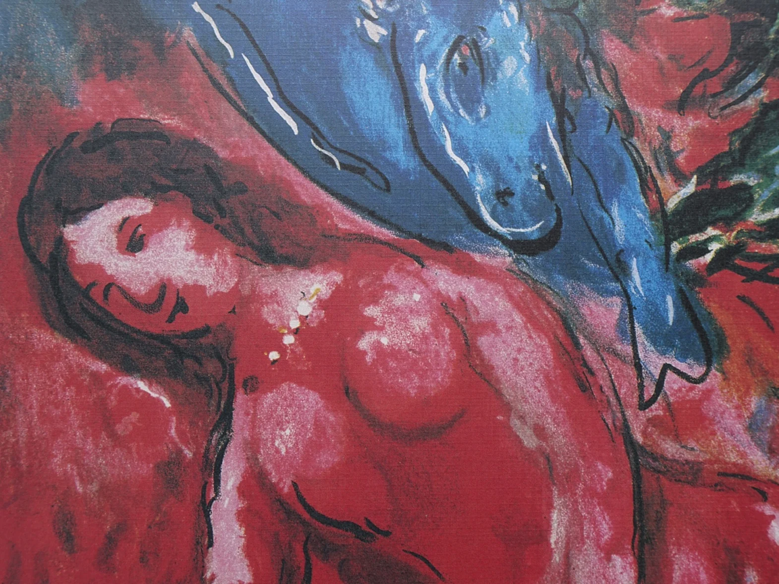 Marc CHAGALL : La femme et l'oiseau, Lithographie signée - Image 5