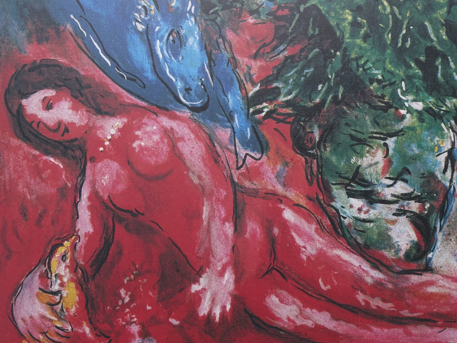 Marc CHAGALL : La femme et l'oiseau, Lithographie signée - Image 7