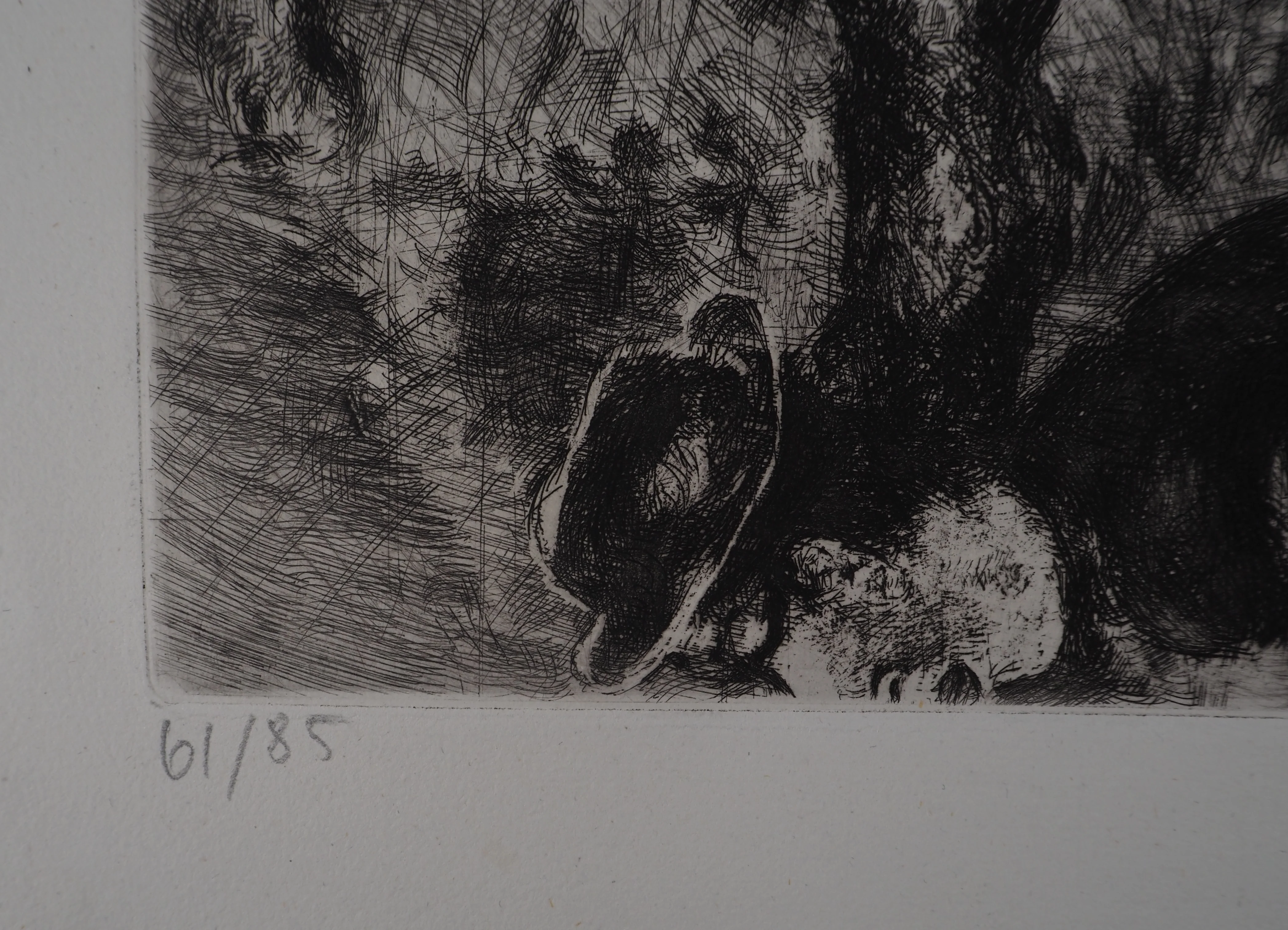 Marc CHAGALL : La fuite, Gravure originale signée - Image 8