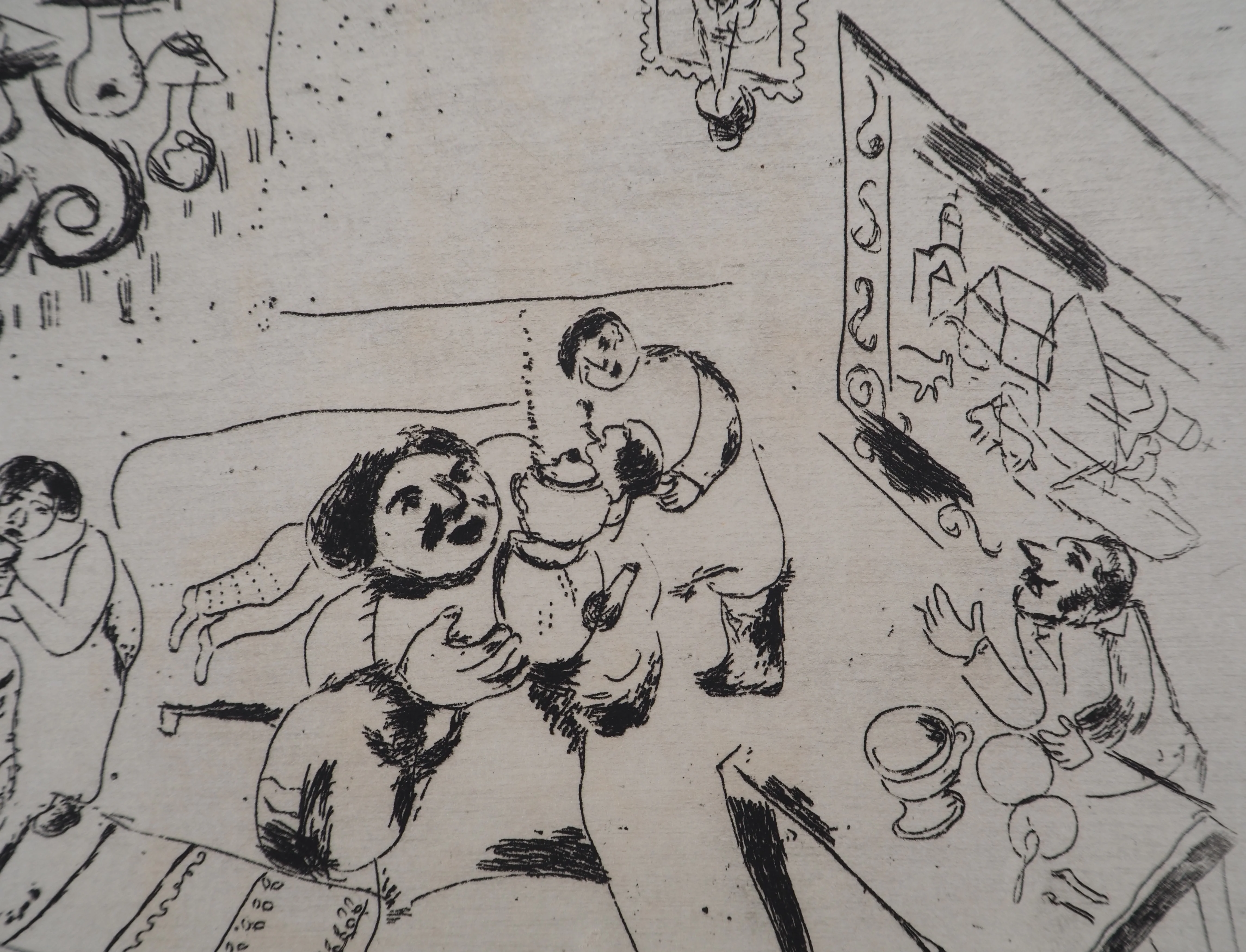 Marc CHAGALL : La taverne des artistes, Gravure originale - Image 6