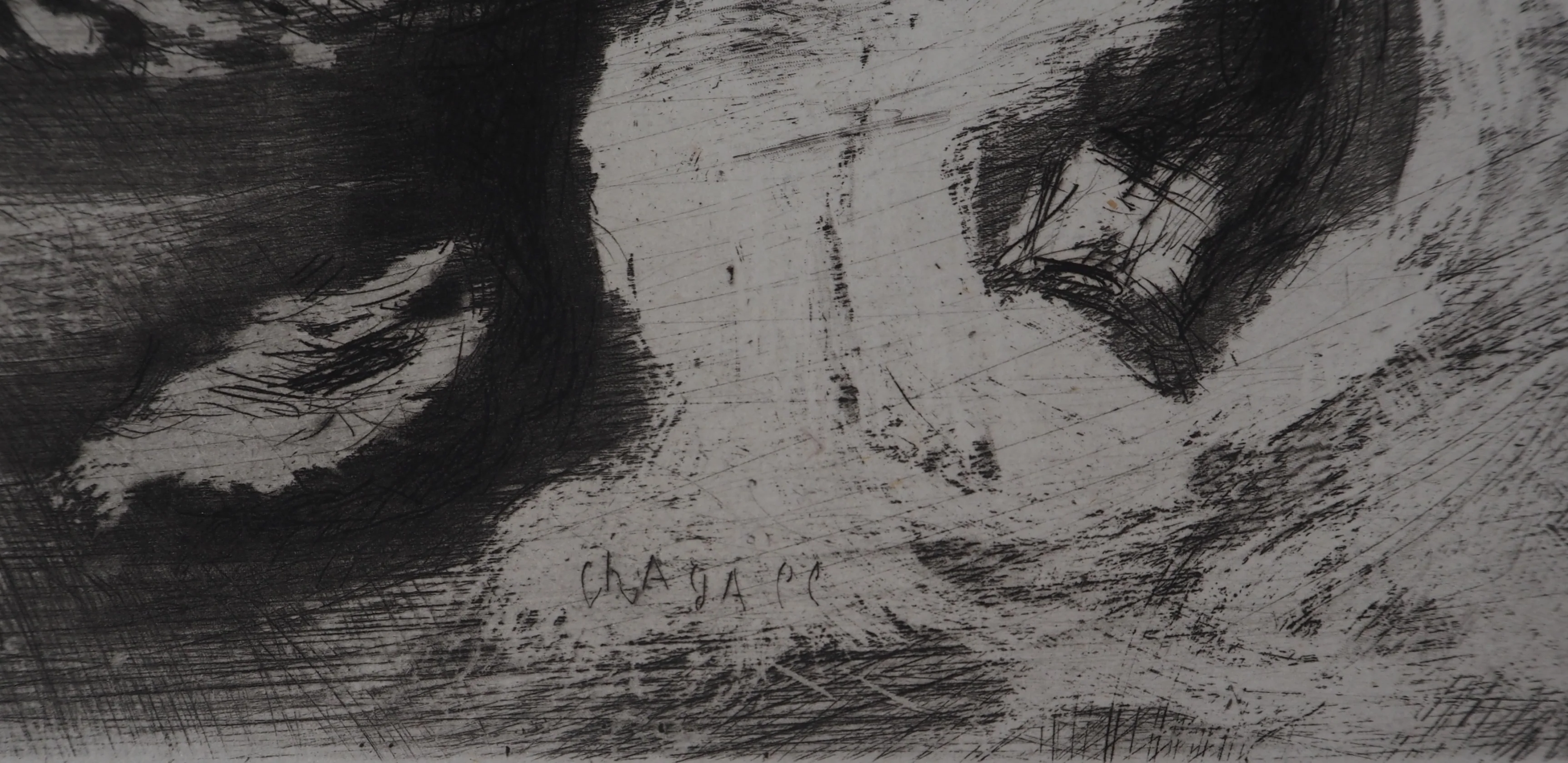 Marc CHAGALL : La tortue et les deux canards, Gravure originale signée - Image 2
