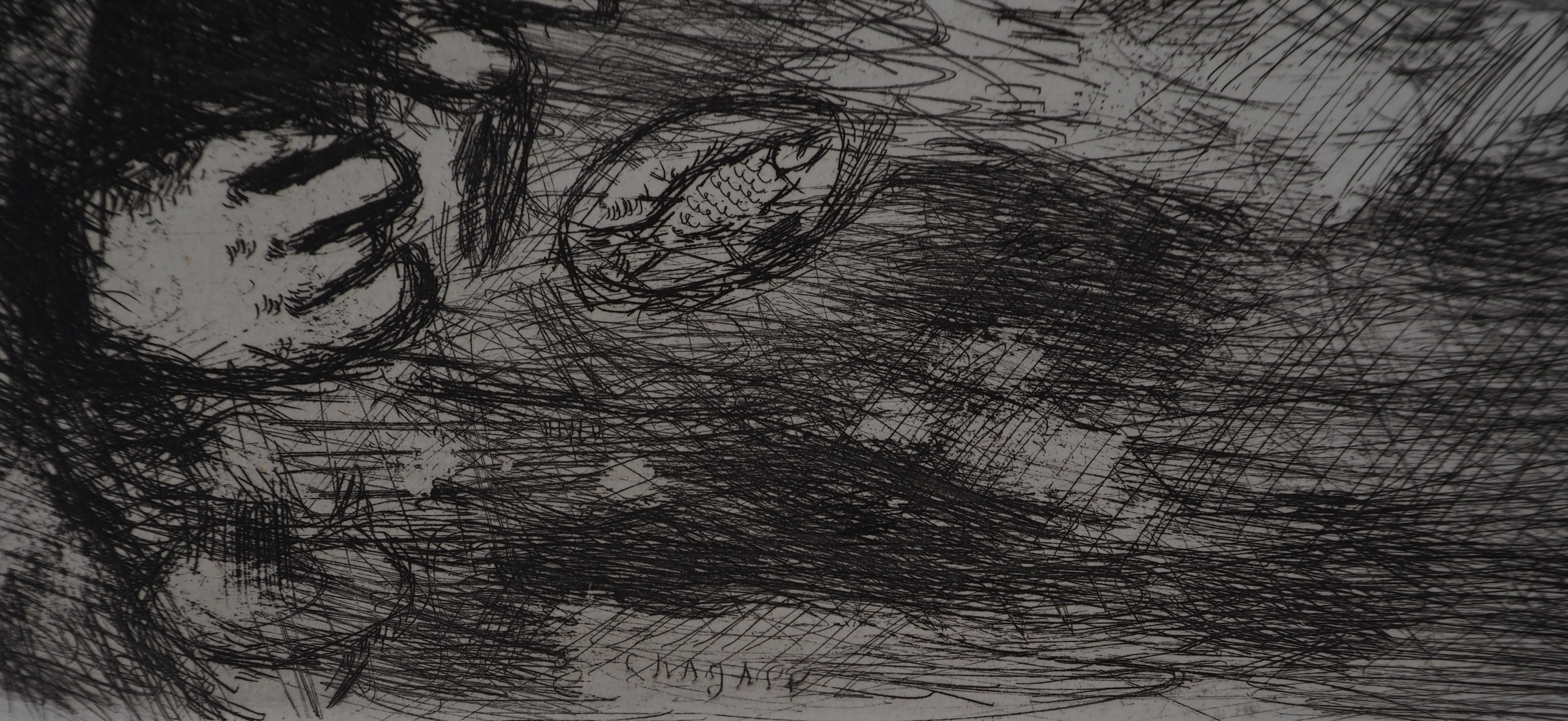 Marc CHAGALL : Le dîner, Gravure originale signée - Image 2