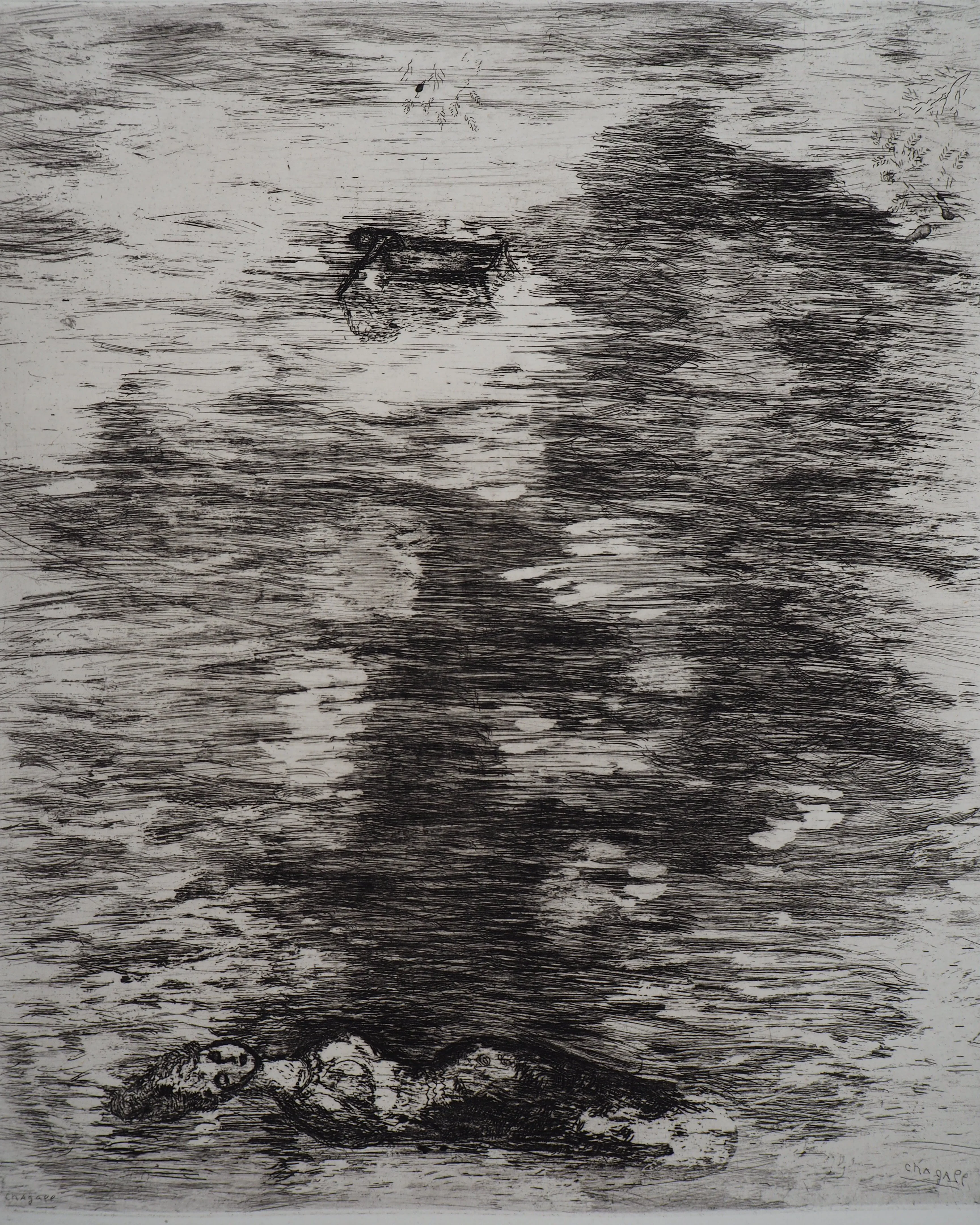 Marc CHAGALL : La femme noyée, Gravure originale signée - Image 4