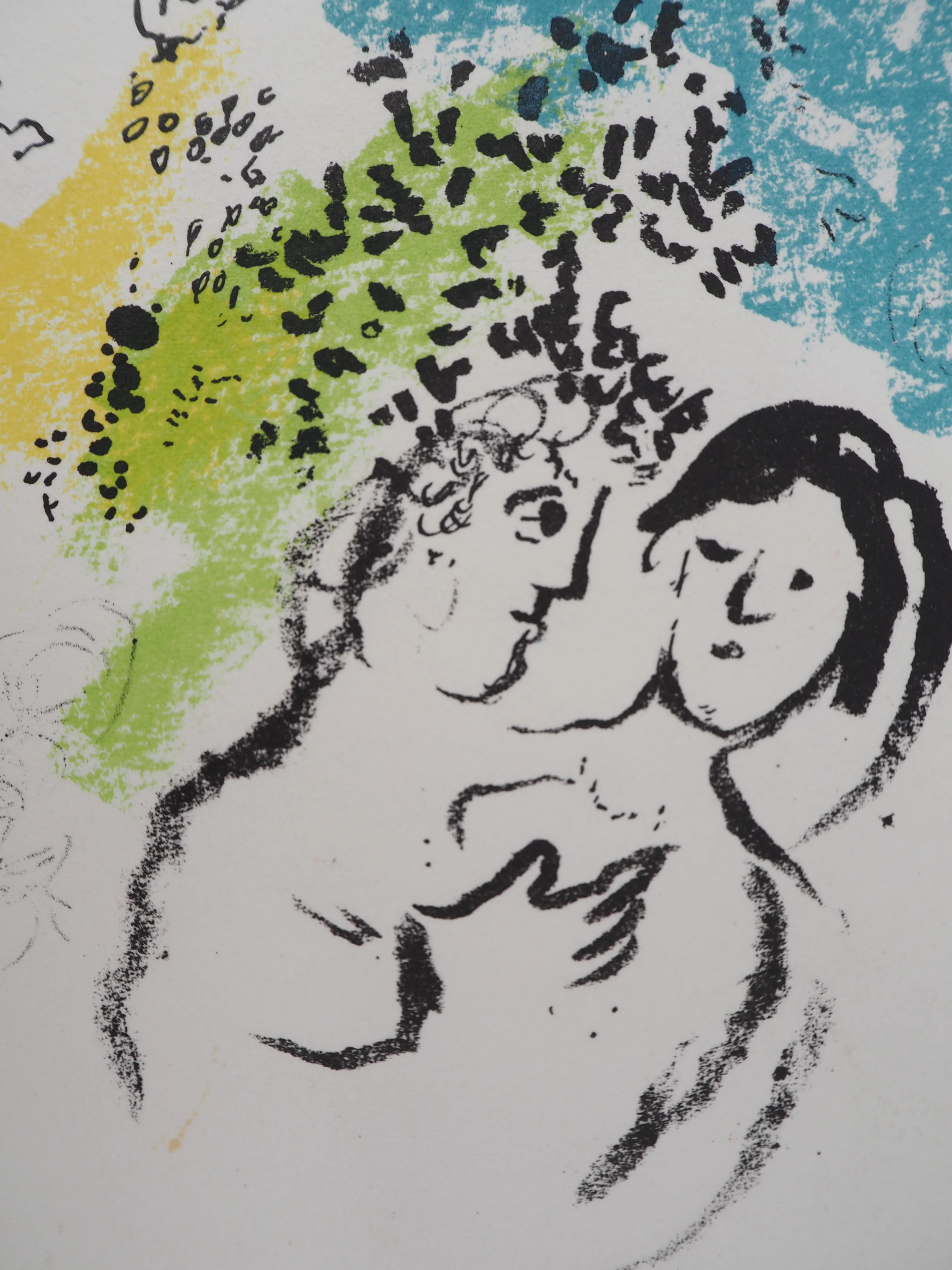 Marc CHAGALL : Les amoureux, rêverie, Lithographie originale - Image 2