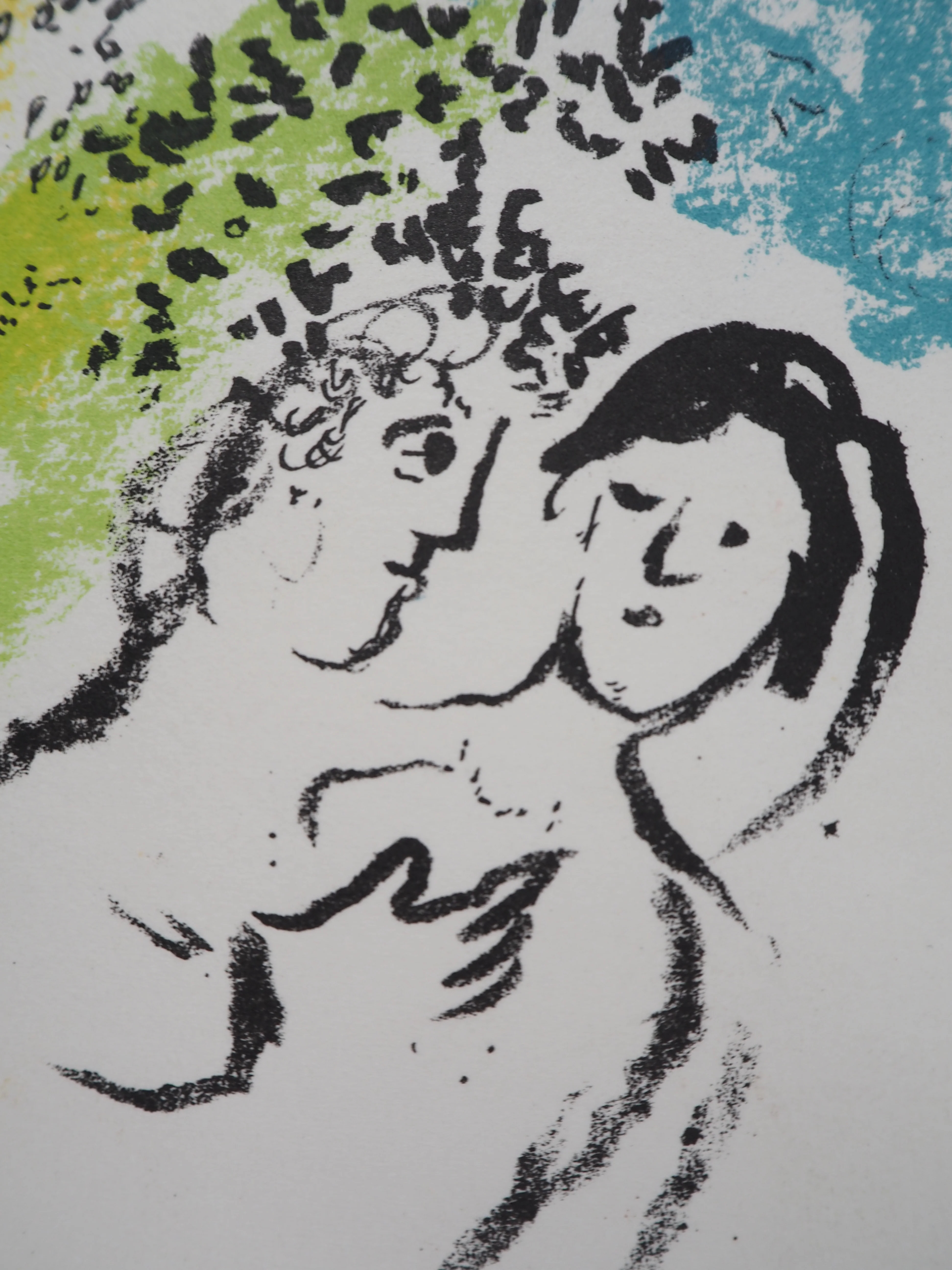 Marc CHAGALL : Les amoureux, rêverie, Lithographie originale - Image 3