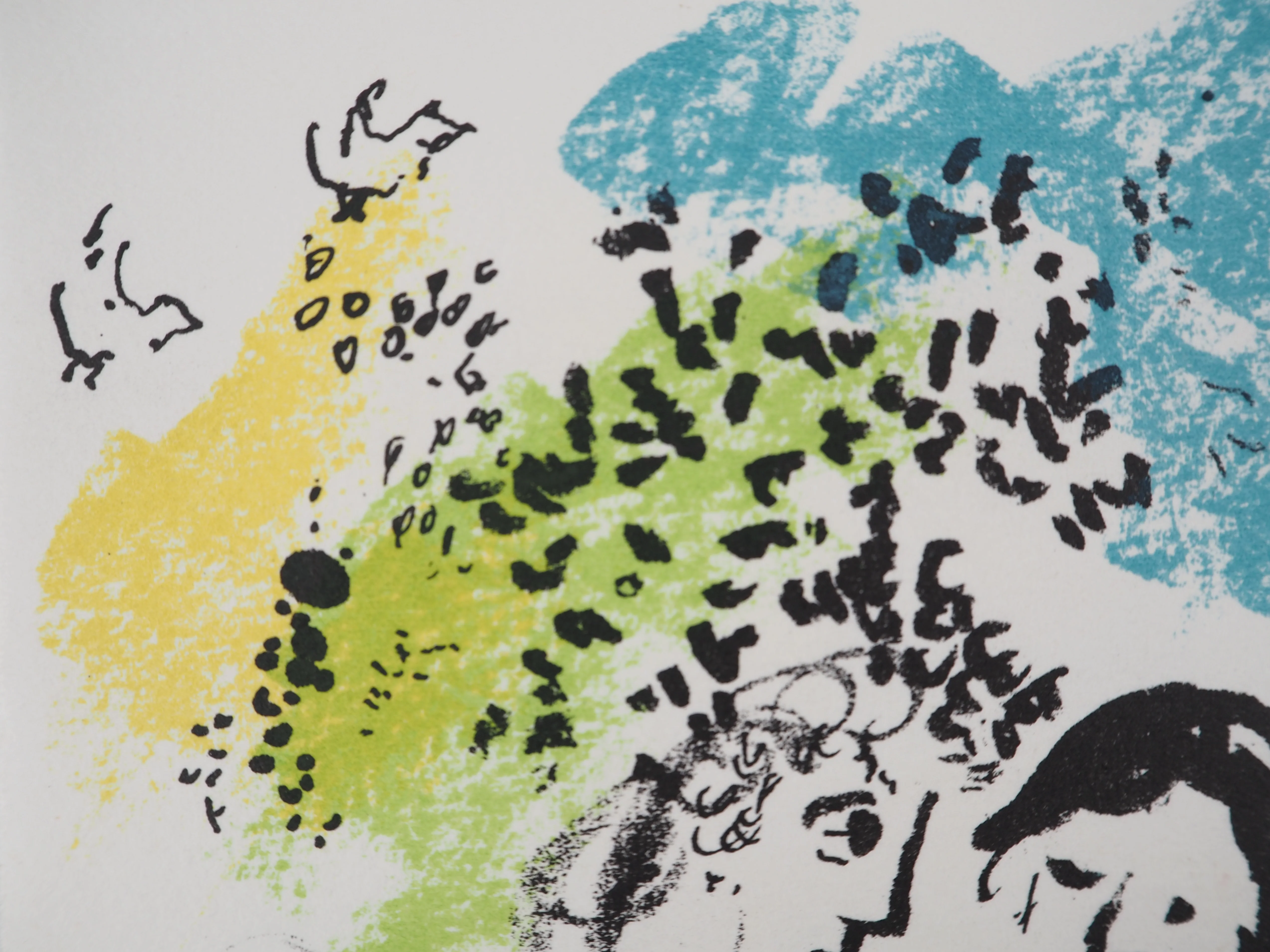Marc CHAGALL : Les amoureux, rêverie, Lithographie originale - Image 4