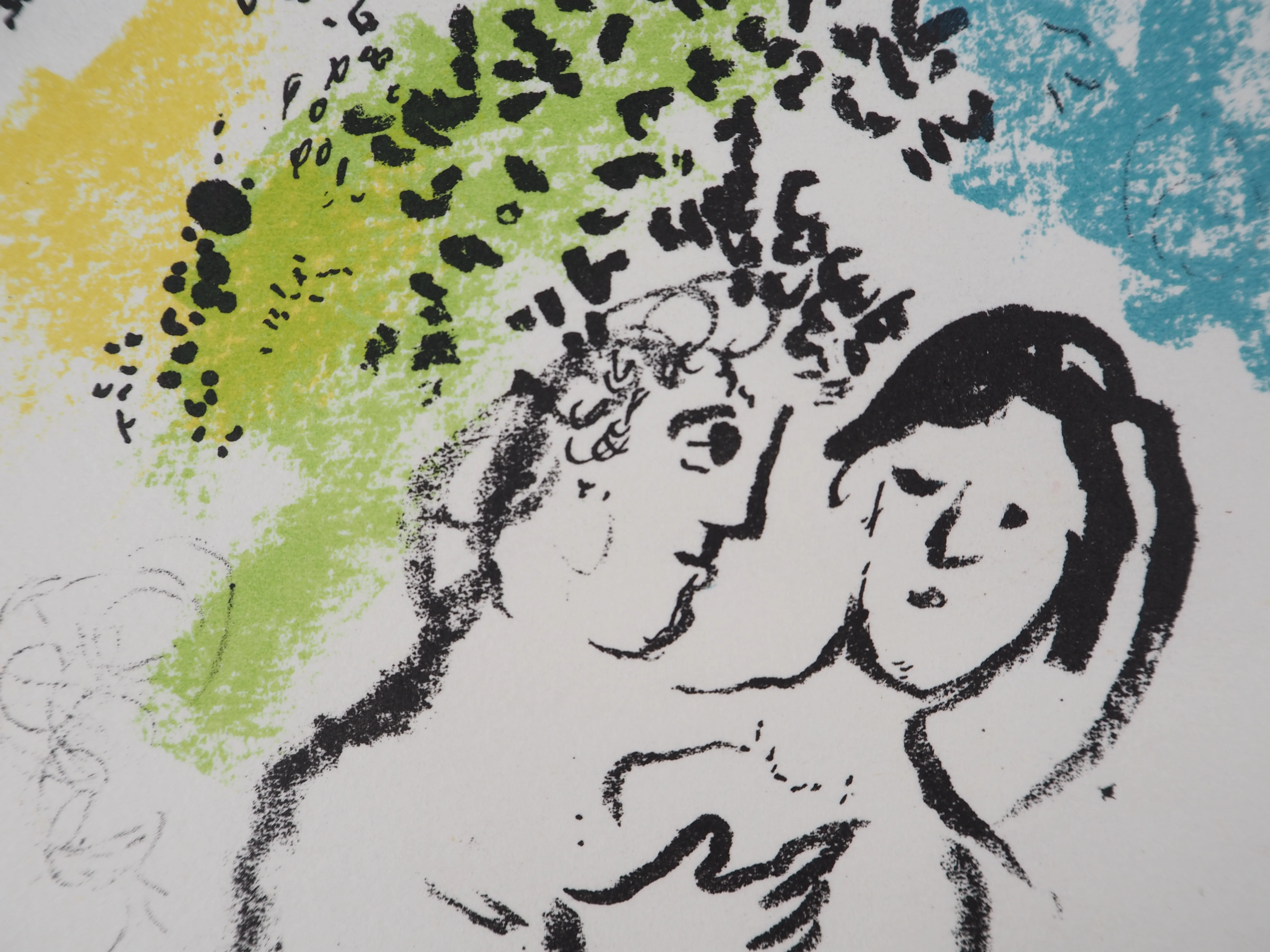 Marc CHAGALL : Les amoureux, rêverie, Lithographie originale - Image 6