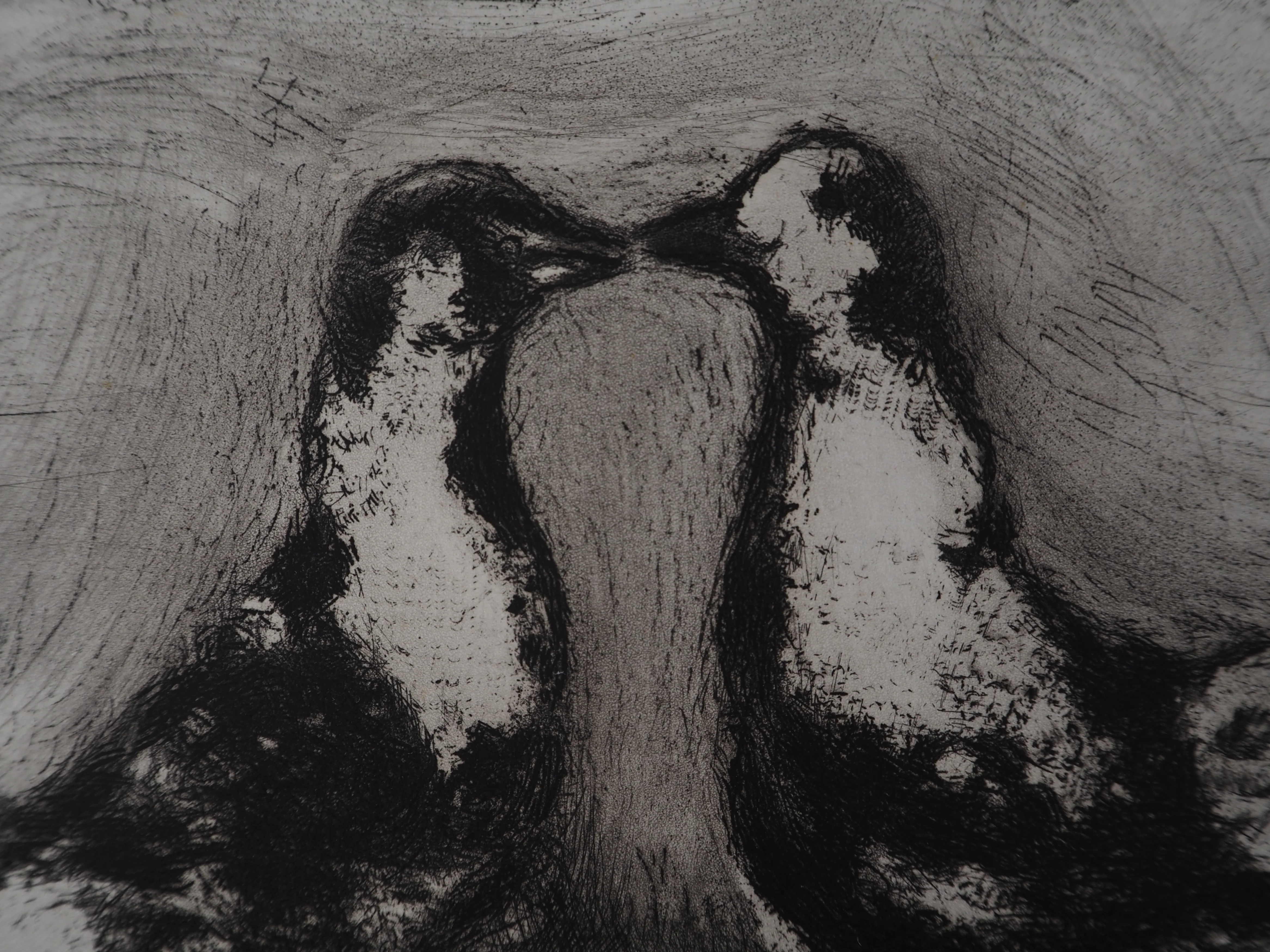 Marc CHAGALL : Les pigeons amoureux, Gravure originale signée - Image 5