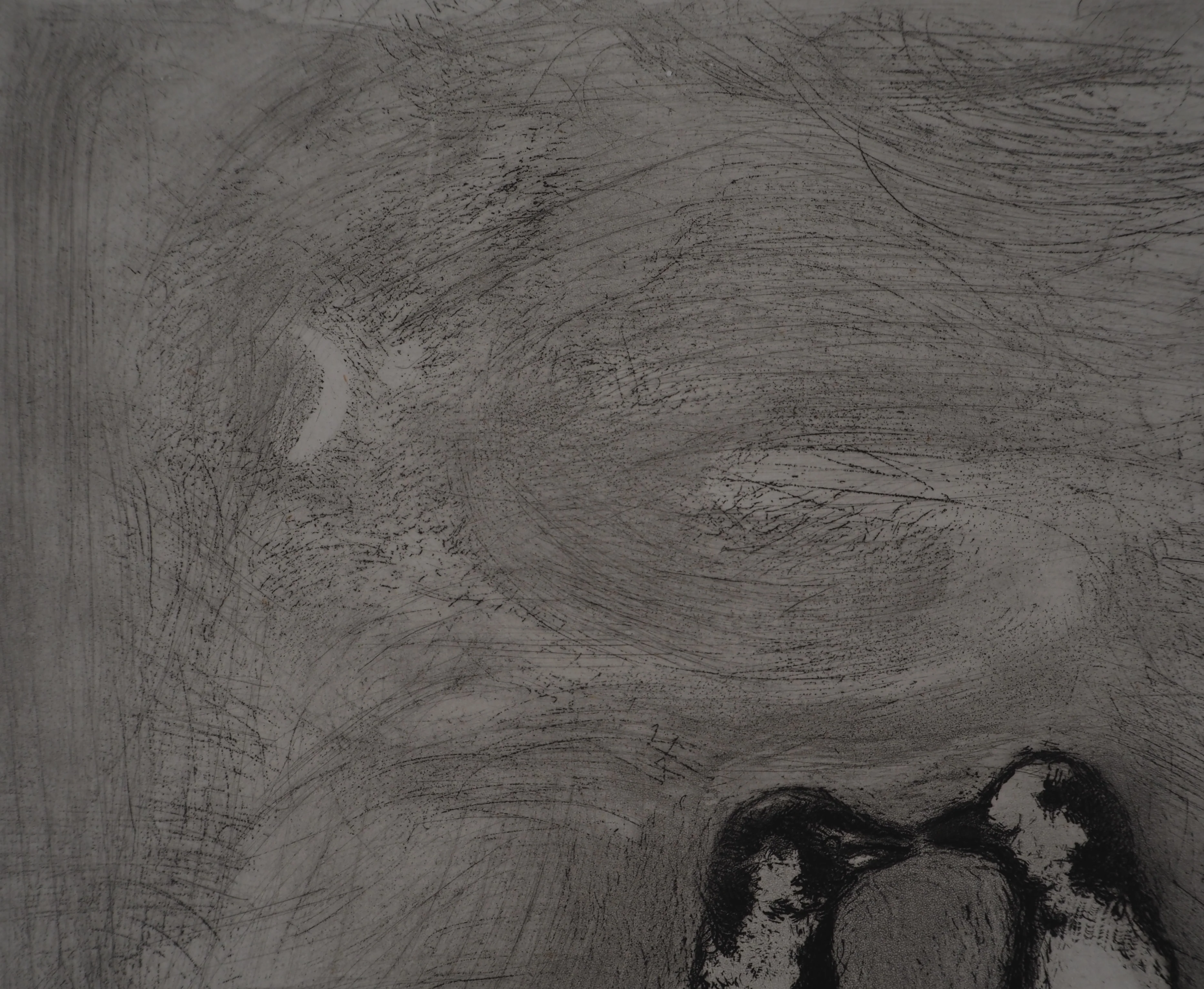 Marc CHAGALL : Les pigeons amoureux, Gravure originale signée - Image 6