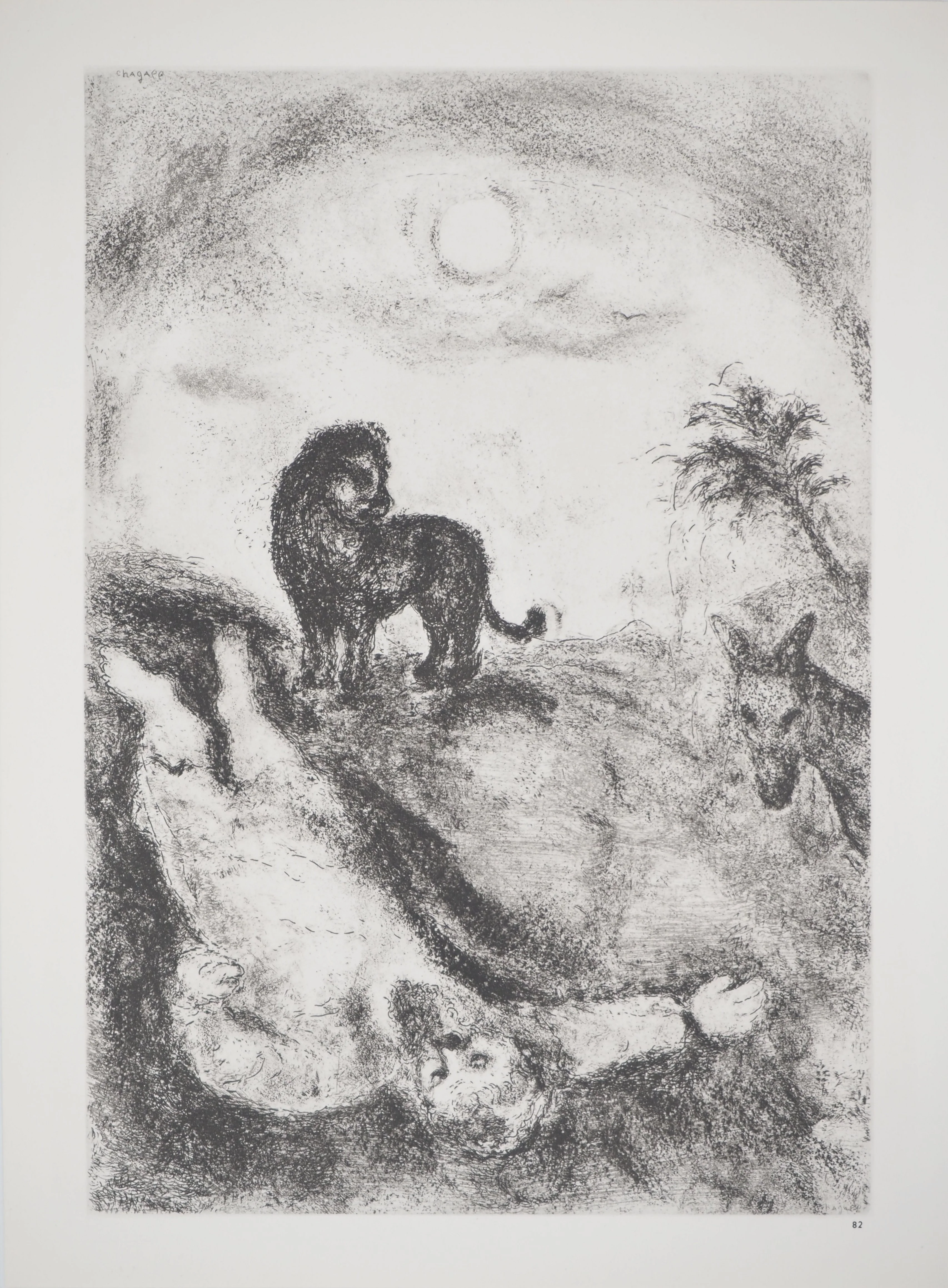 Marc CHAGALL : Salomon sur son trône, Héliogravure originale signée - Image 5