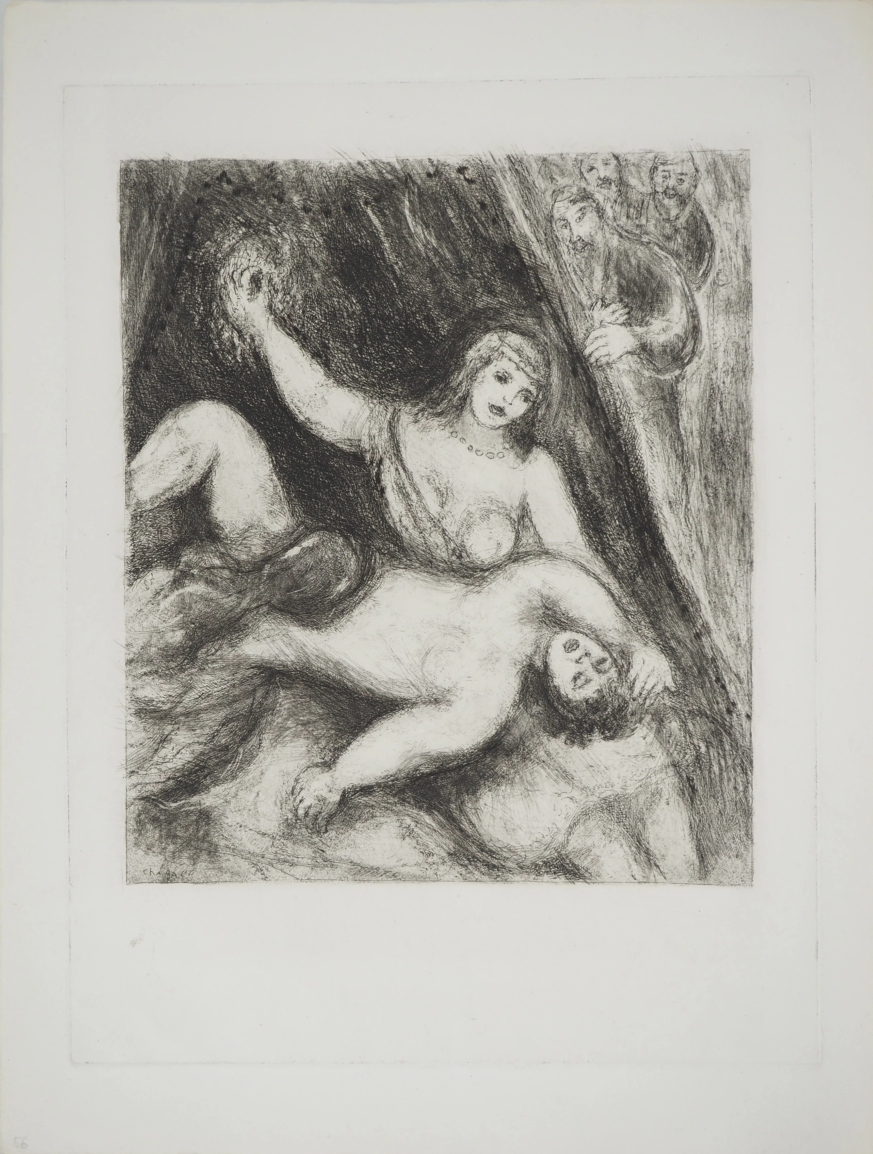 Marc CHAGALL : Samson et Dalila, Gravure originale signée