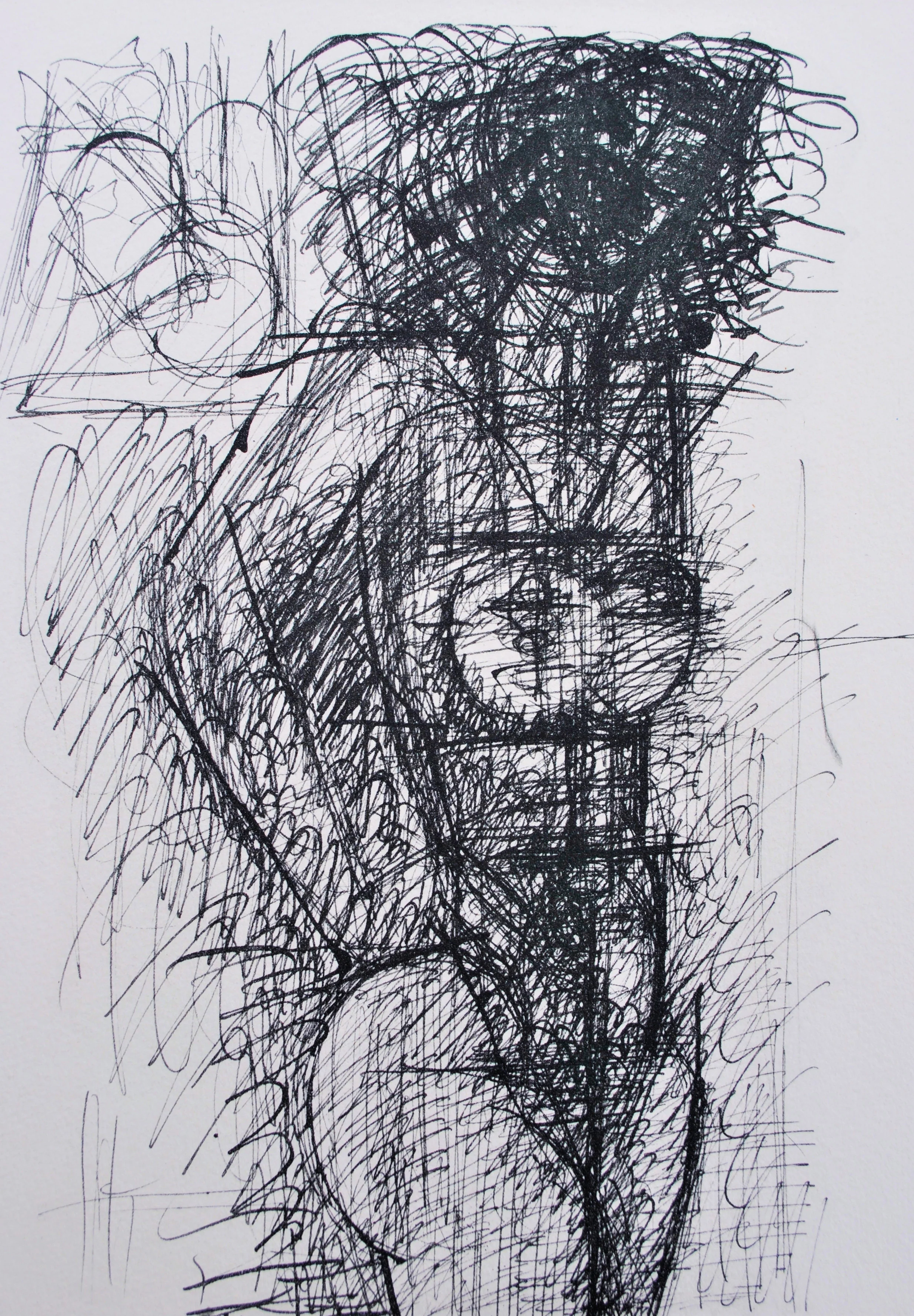 Marcel GROMAIRE : Belle femme brune, Gravure, 1952 - Image 2