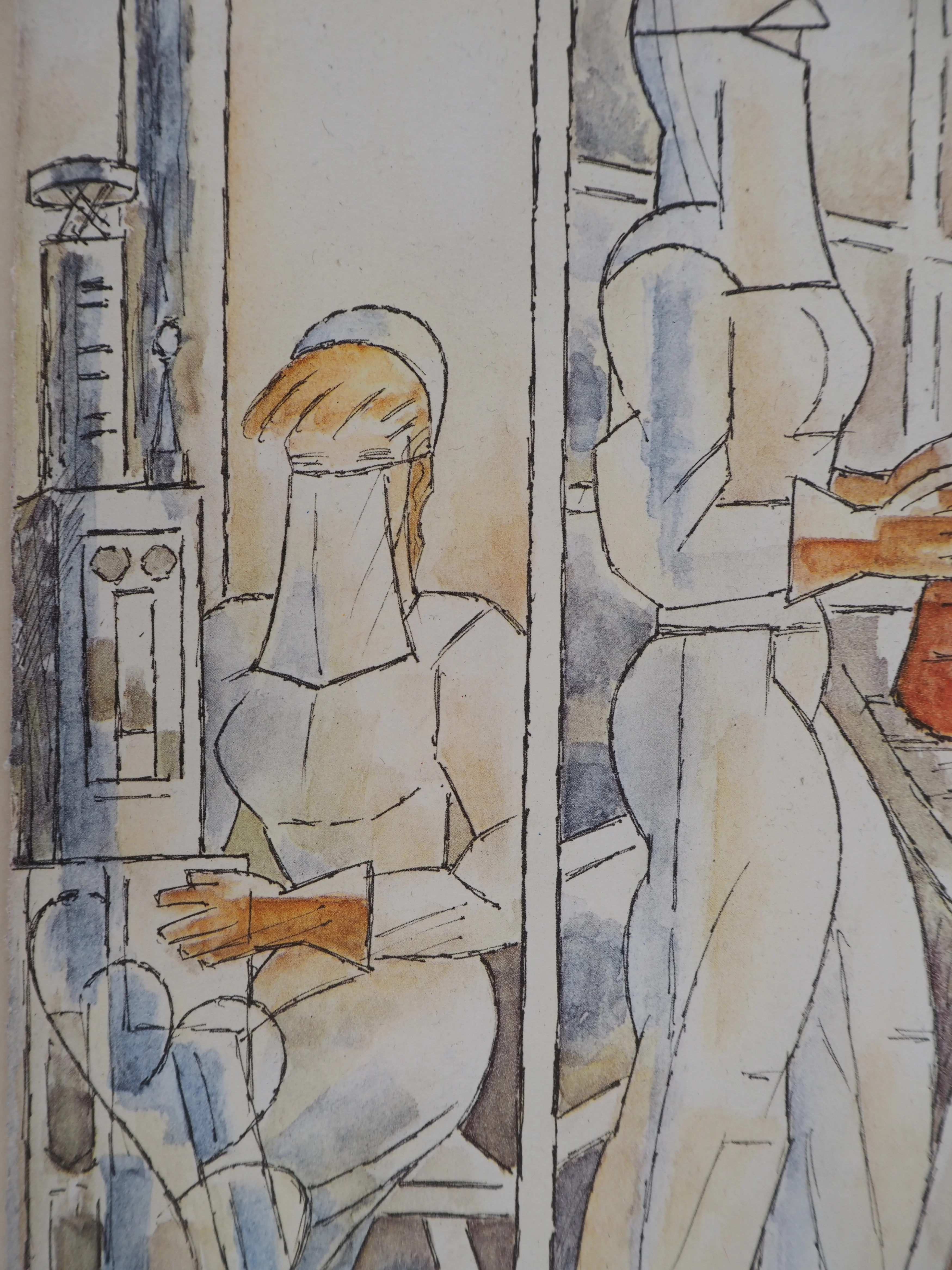 Marcel GROMAIRE : Infirmières au laboratoire, Lithographie signée - Image 5